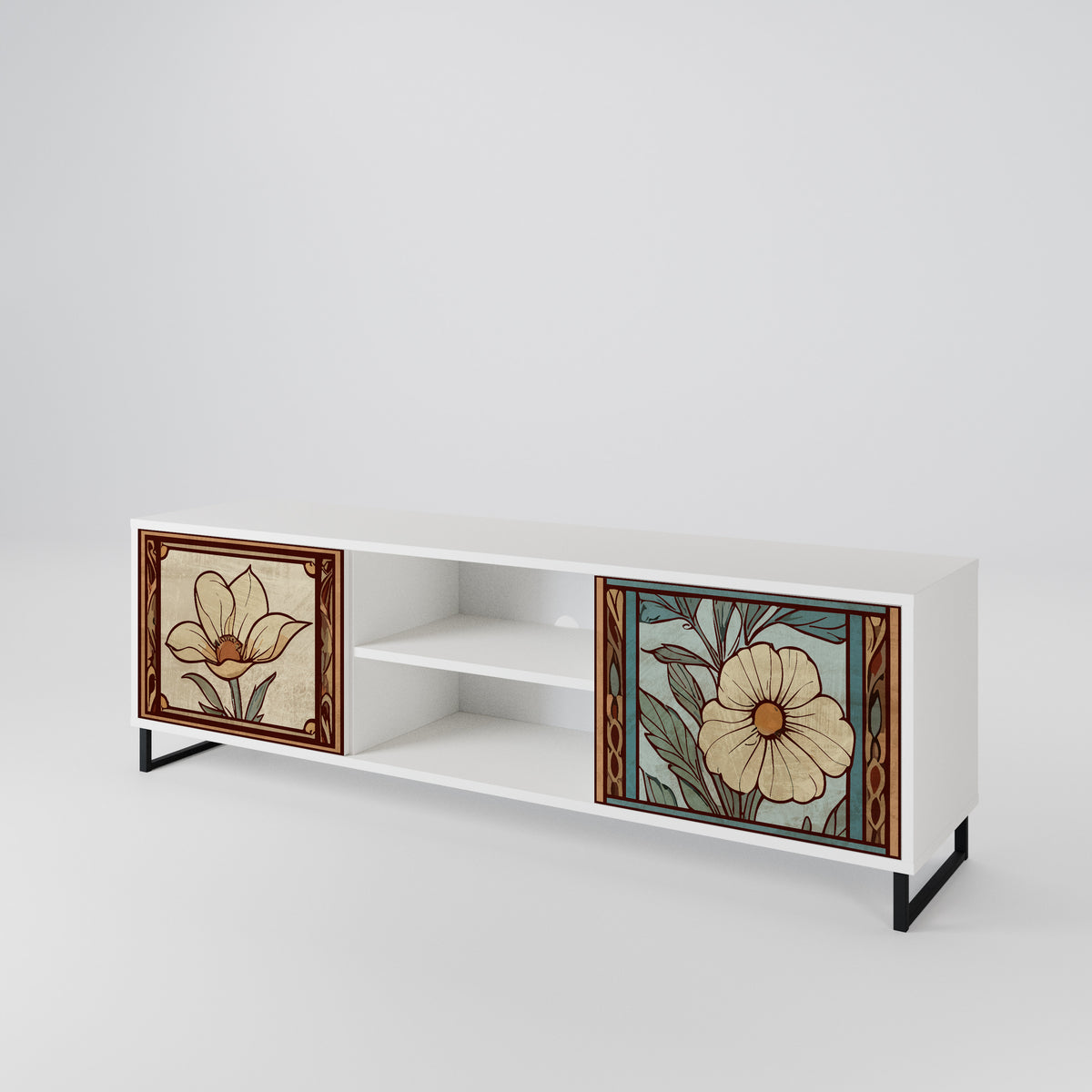 TIMELESS FLORA Mueble de TV de 2 Puertas