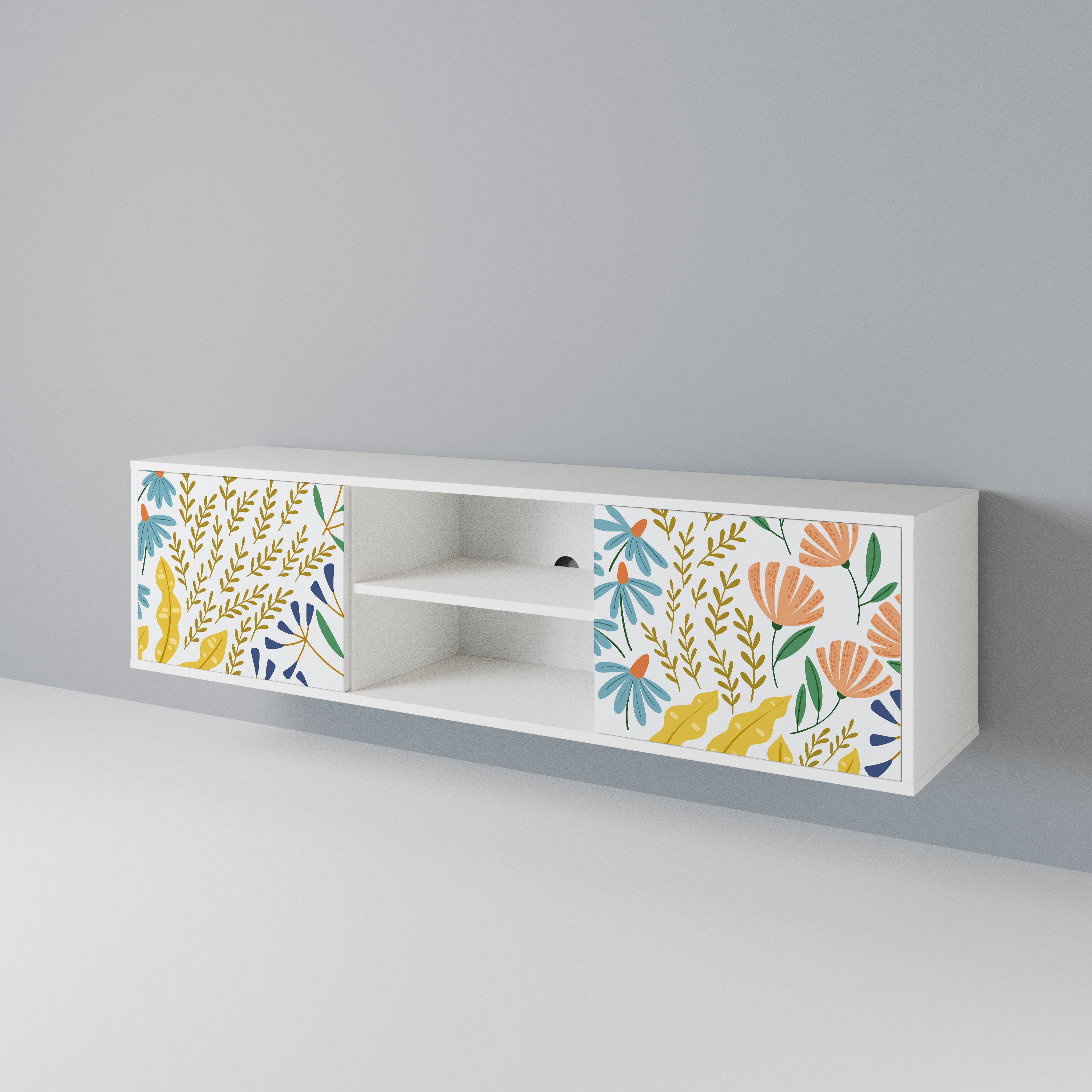 HELLO SPRING Mueble de TV de 2 Puertas