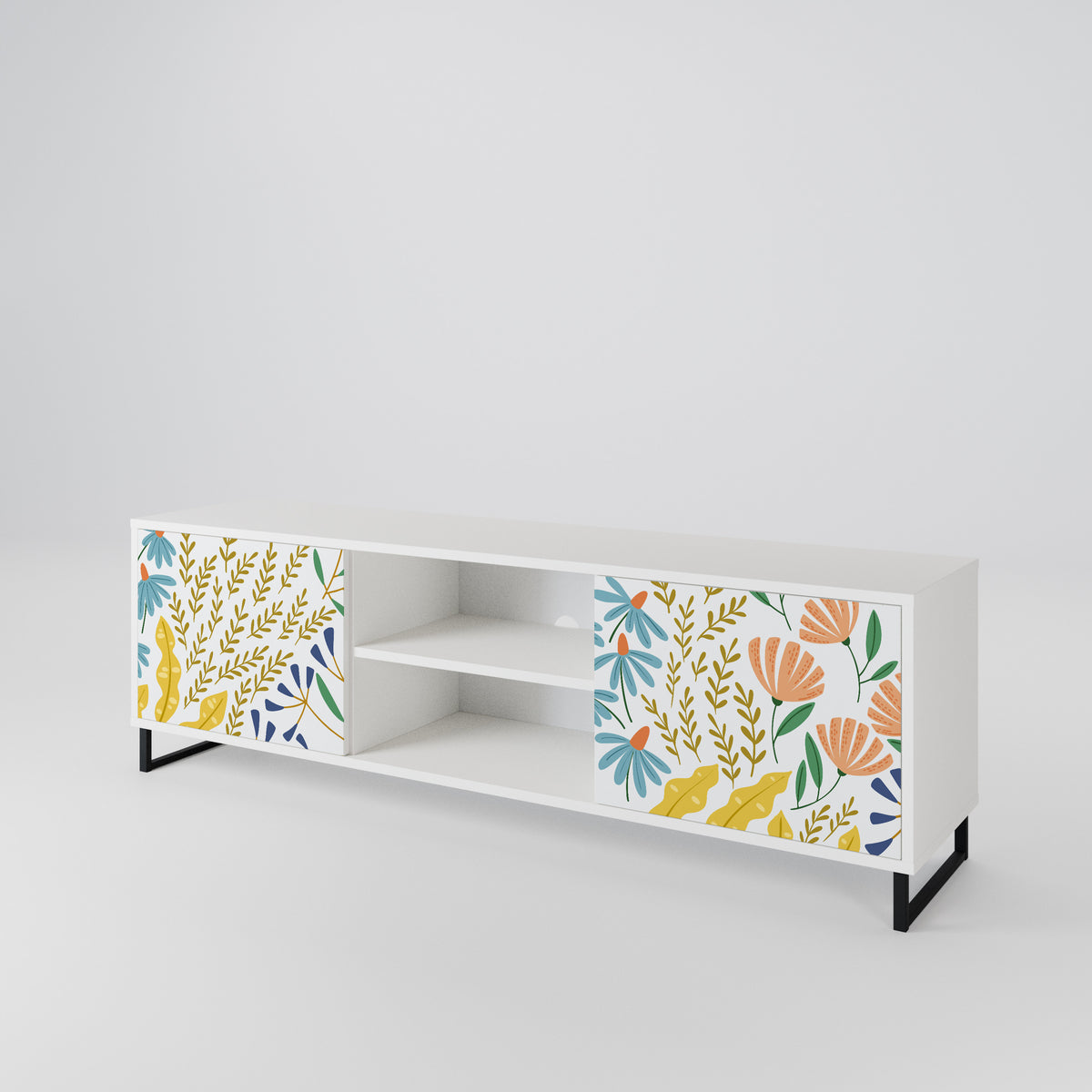HELLO SPRING Mueble de TV de 2 Puertas