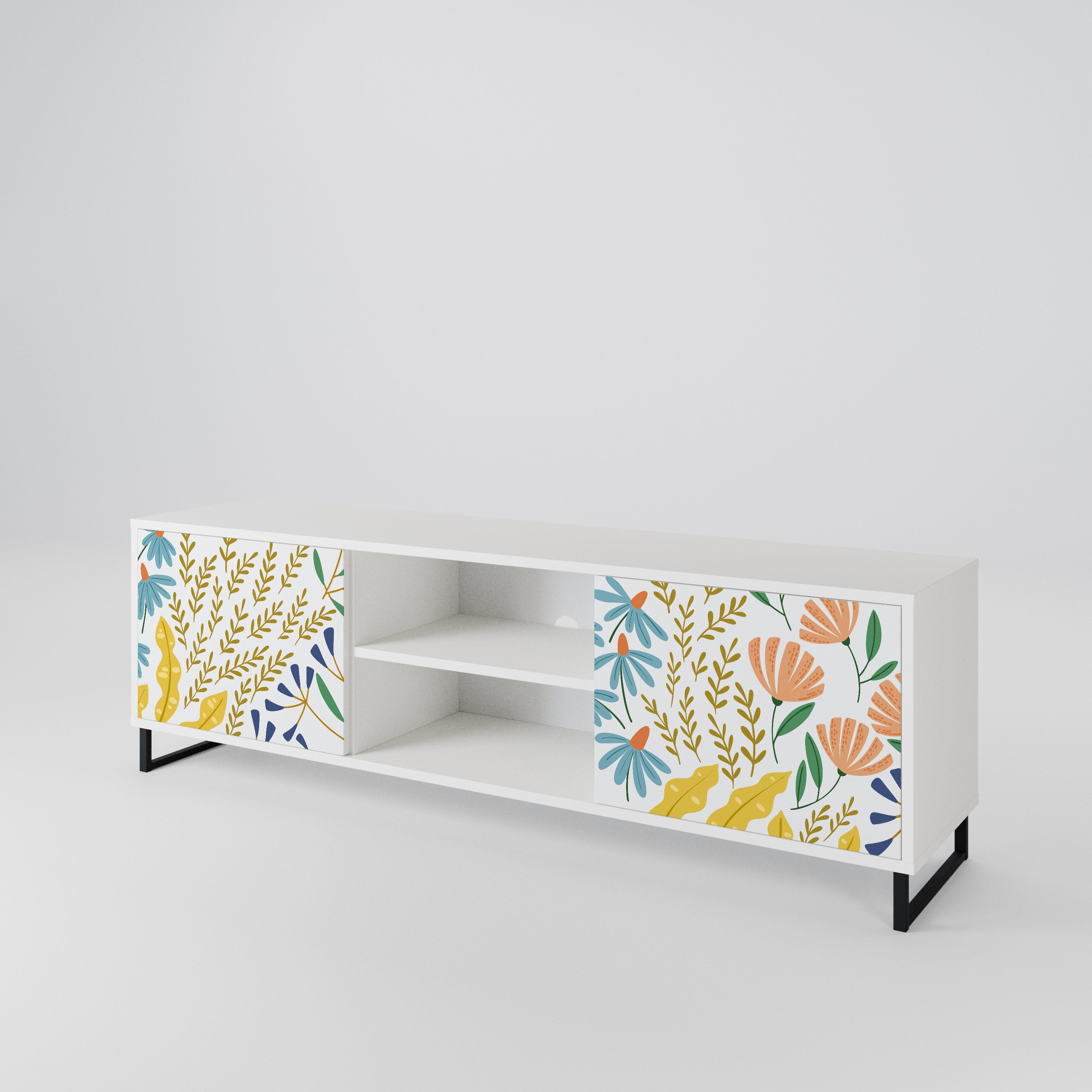 HELLO SPRING Mueble de TV de 2 Puertas