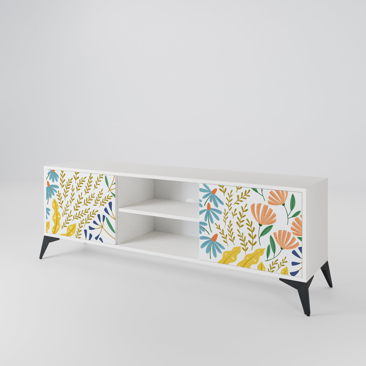 HELLO SPRING Mueble de TV de 2 Puertas