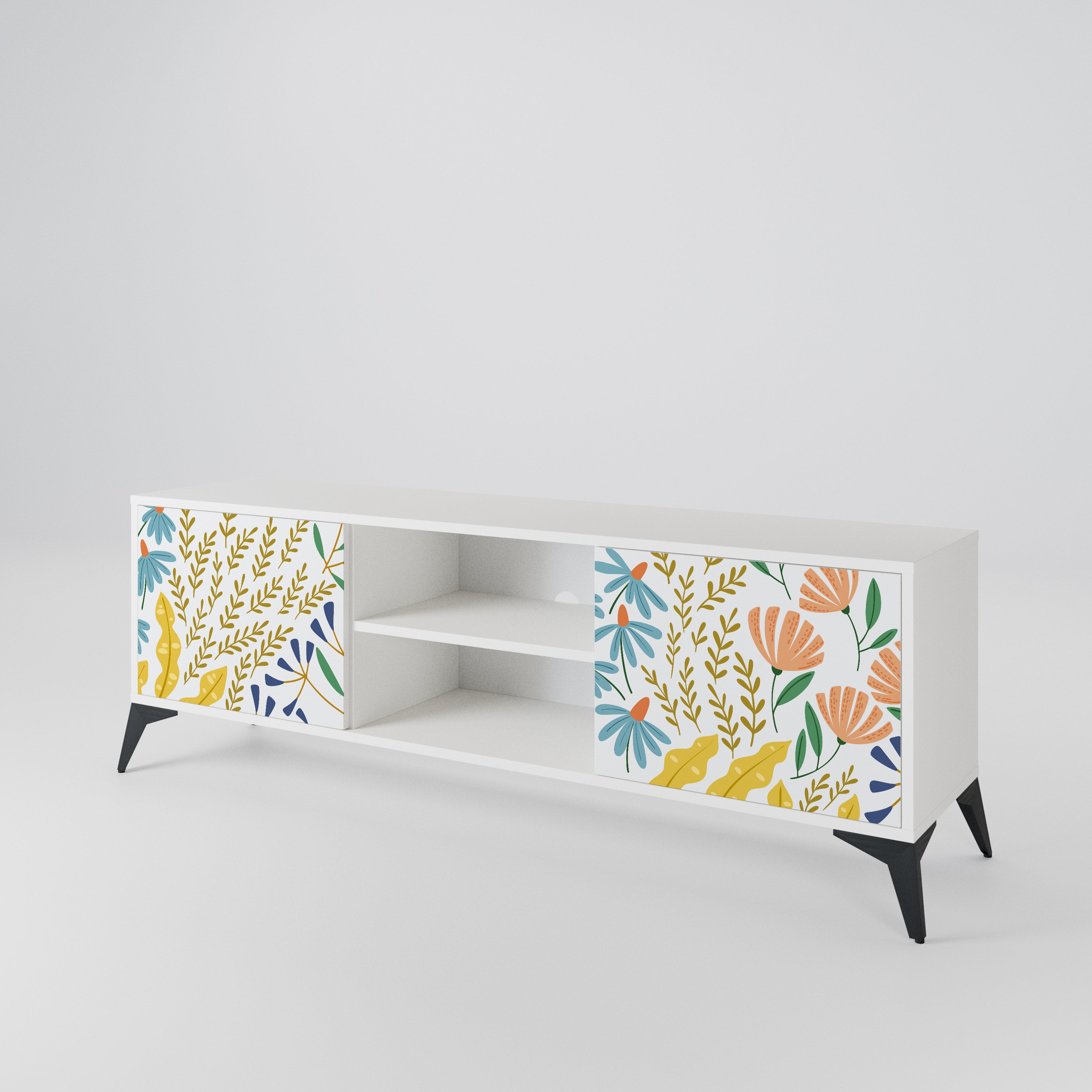 HELLO SPRING Mueble de TV de 2 Puertas