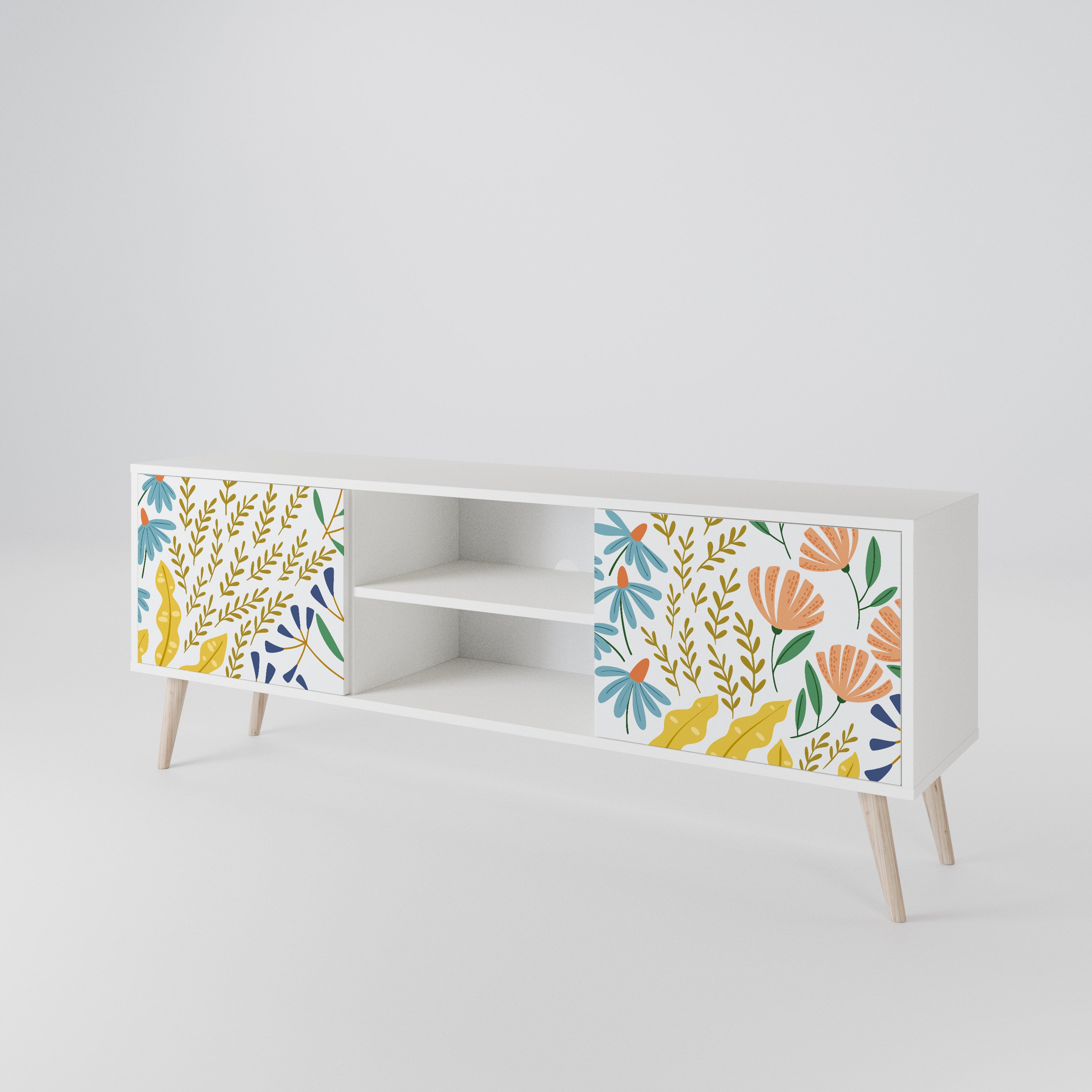 HELLO SPRING Mueble de TV de 2 Puertas