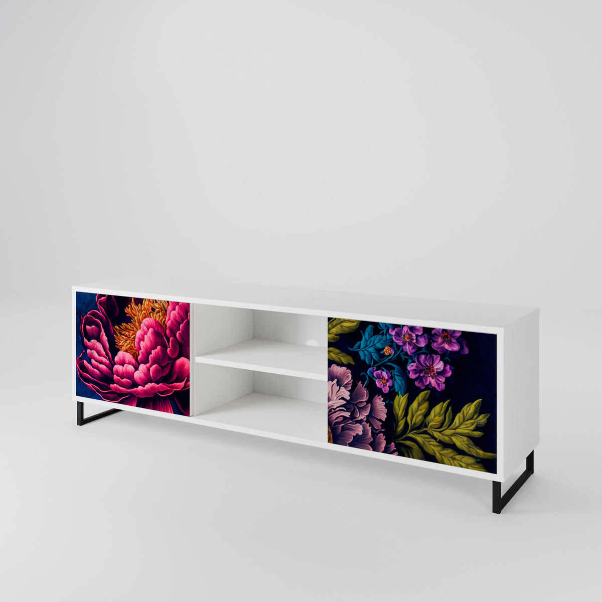 BLOOMING ELEGANCE Mueble de TV de 2 Puertas