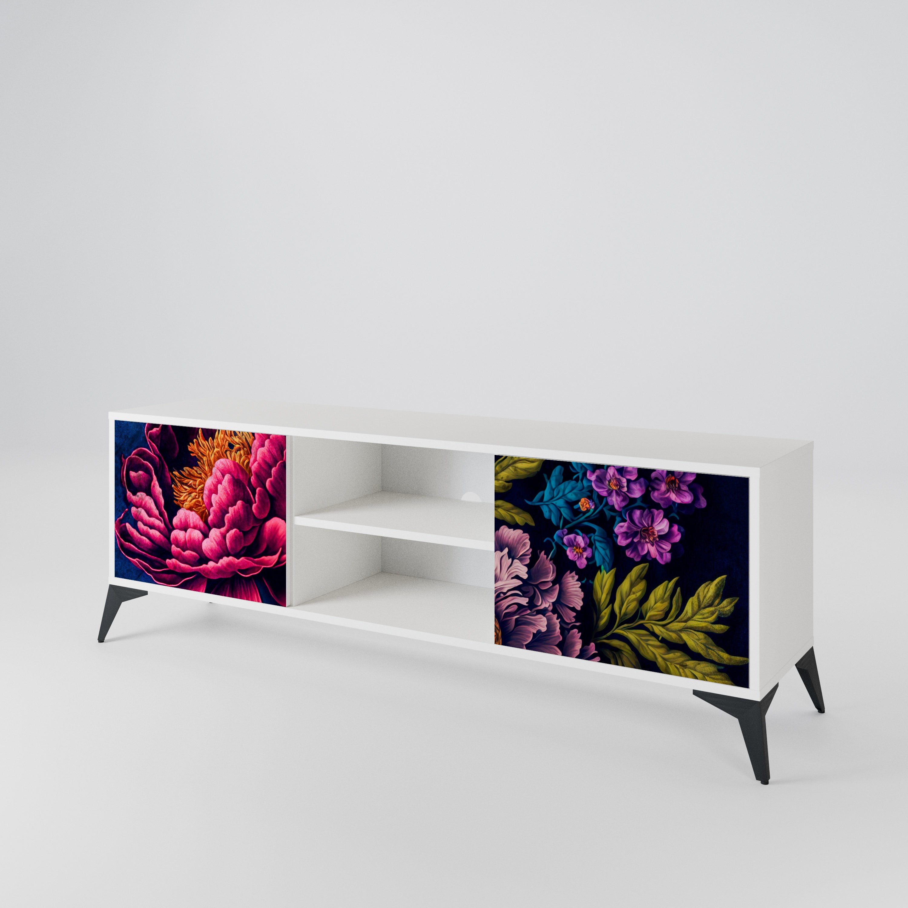 BLOOMING ELEGANCE Mueble de TV de 2 Puertas