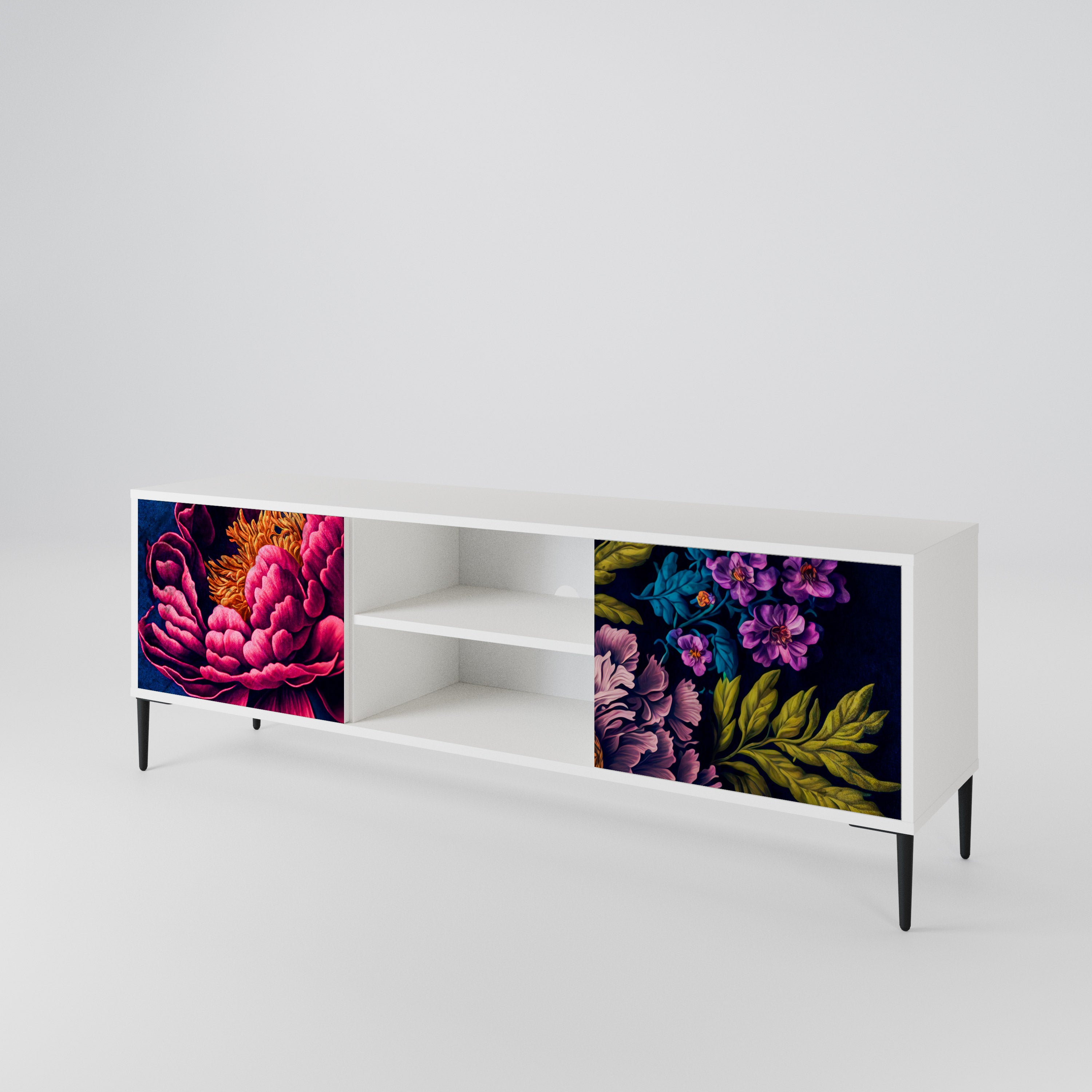 BLOOMING ELEGANCE Mueble de TV de 2 Puertas