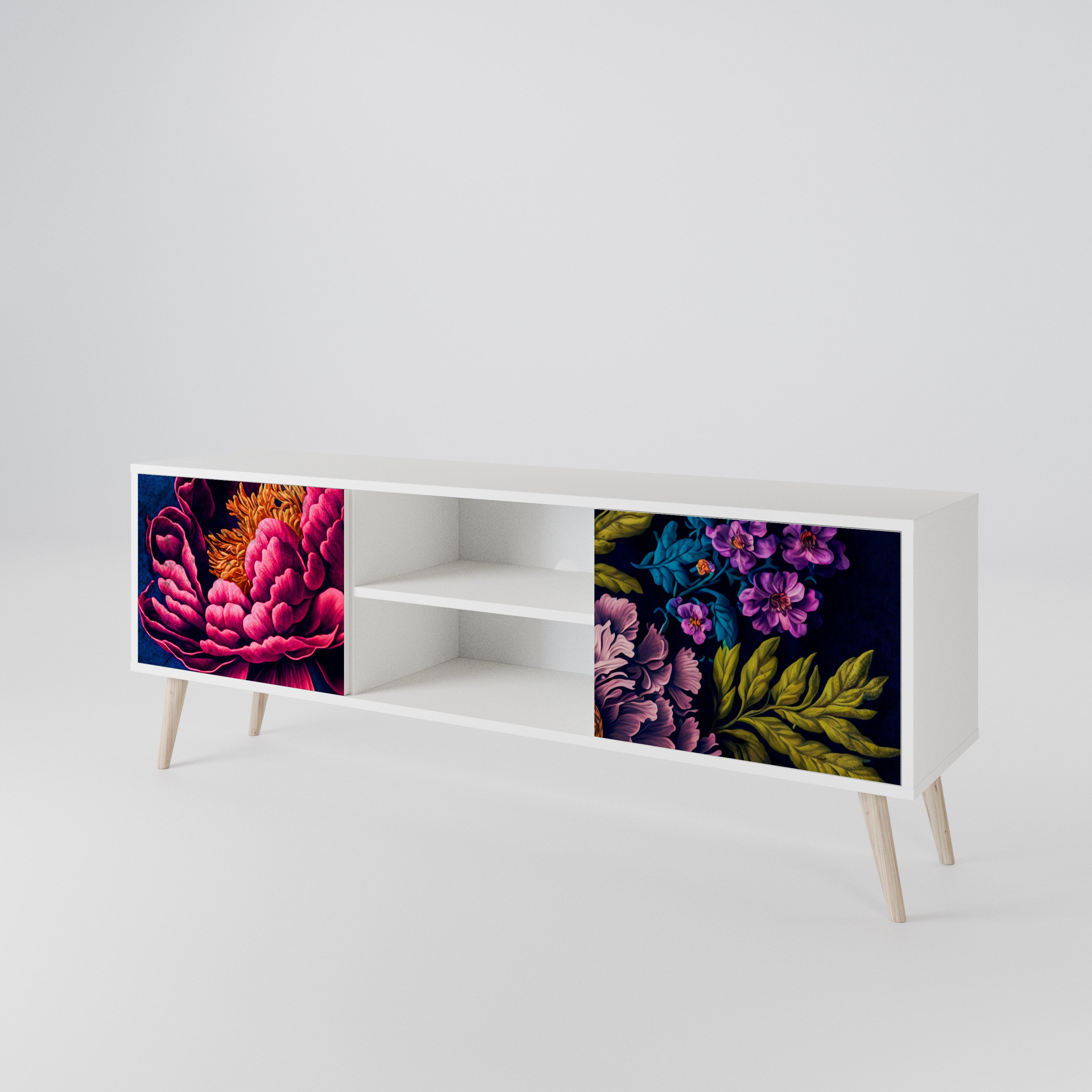 BLOOMING ELEGANCE Mueble de TV de 2 Puertas