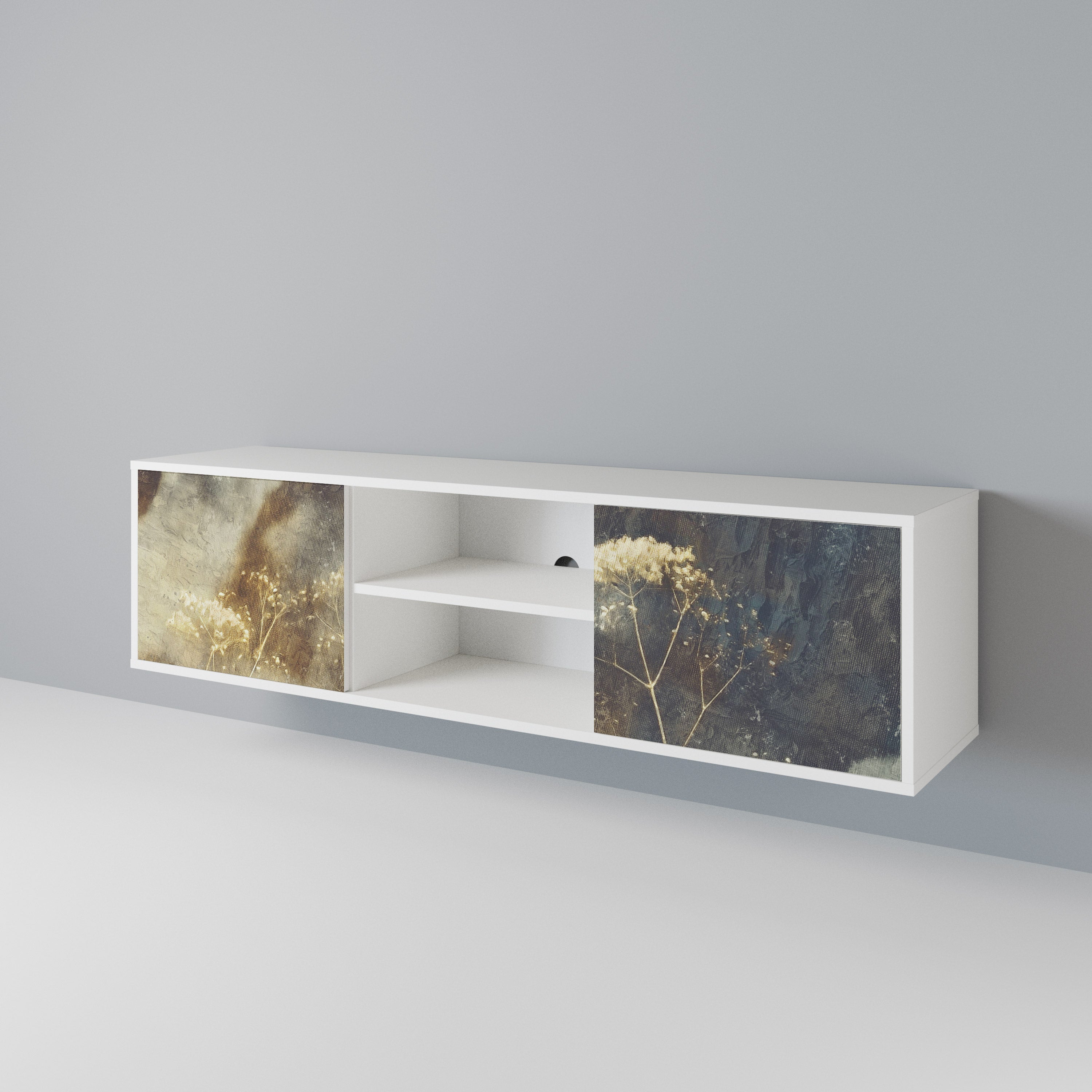 GENTLE POWER Mueble de TV de 2 Puertas