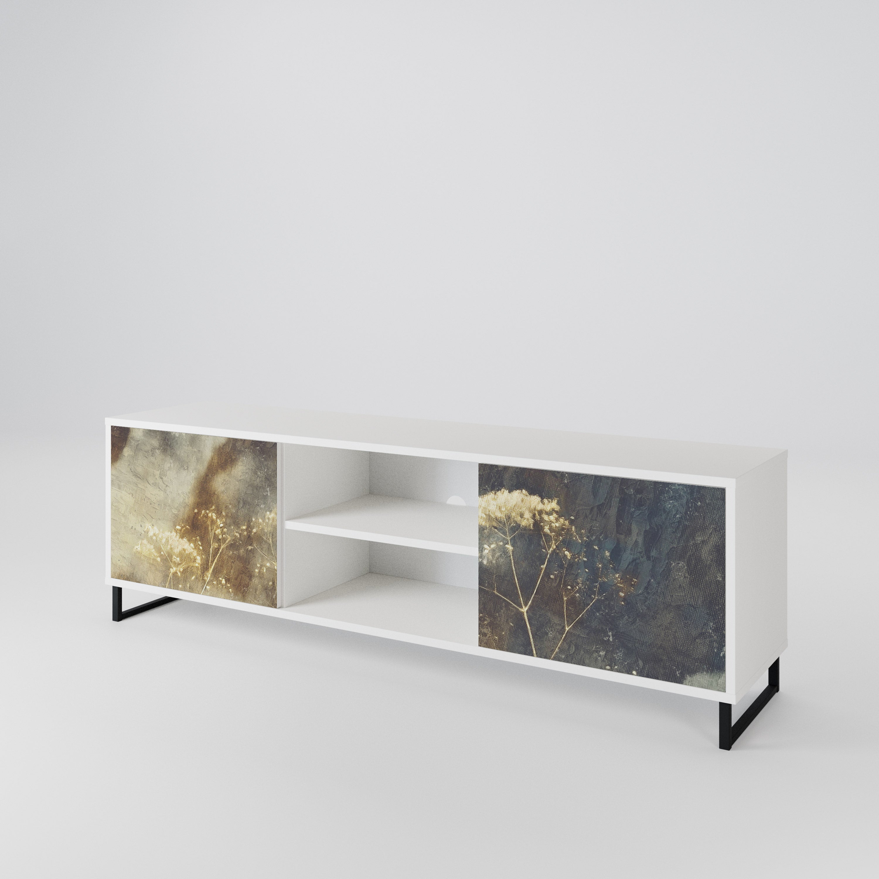 GENTLE POWER Mueble de TV de 2 Puertas
