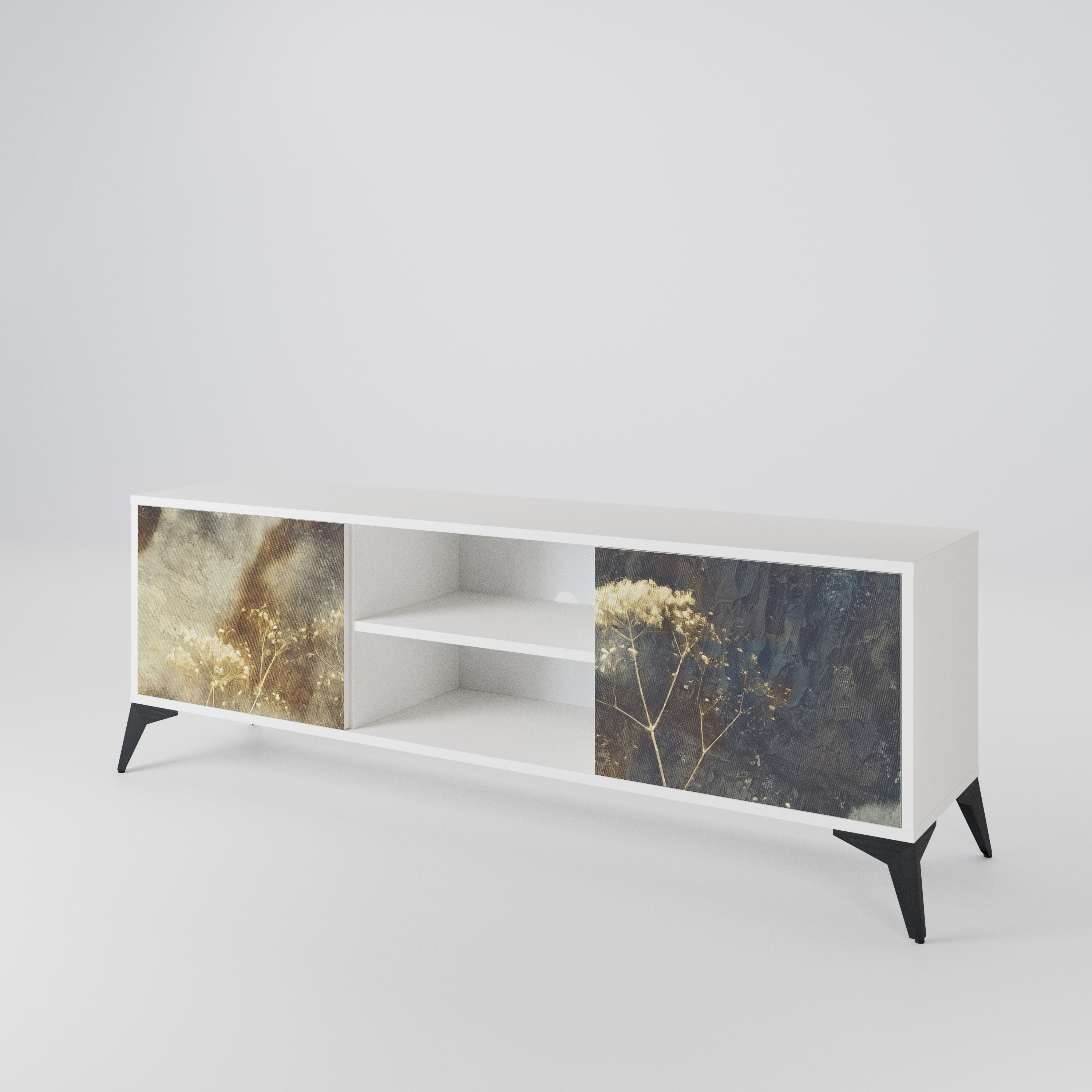 GENTLE POWER Mueble de TV de 2 Puertas
