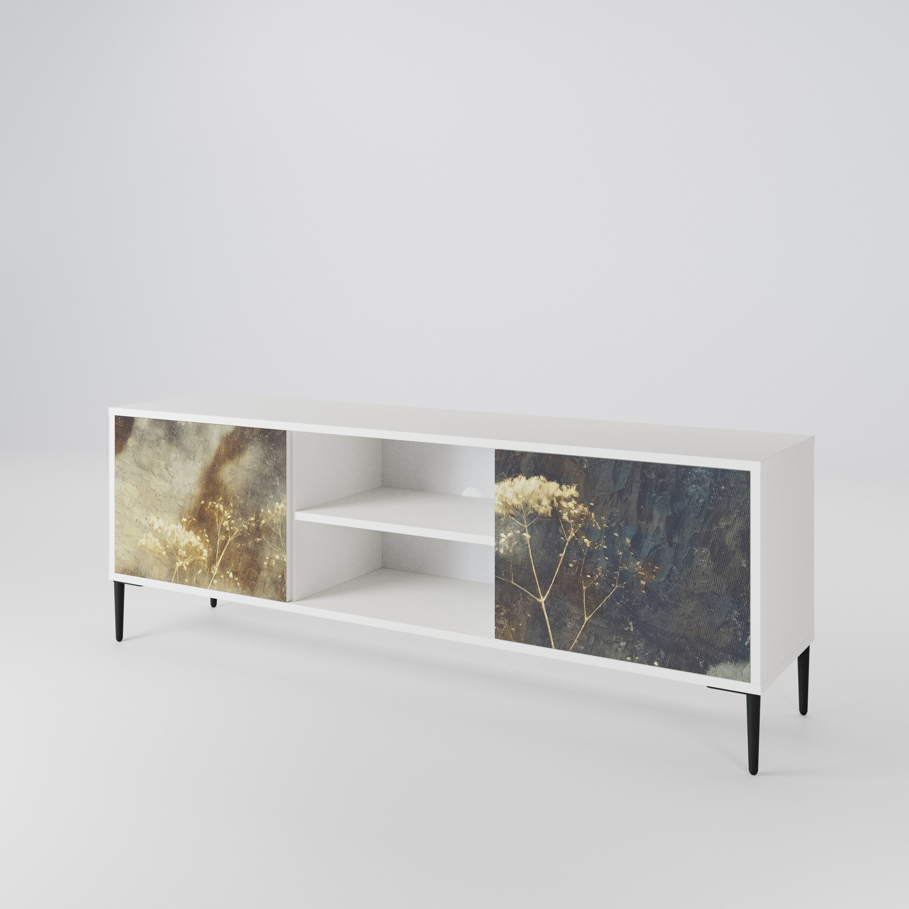 GENTLE POWER Mueble de TV de 2 Puertas