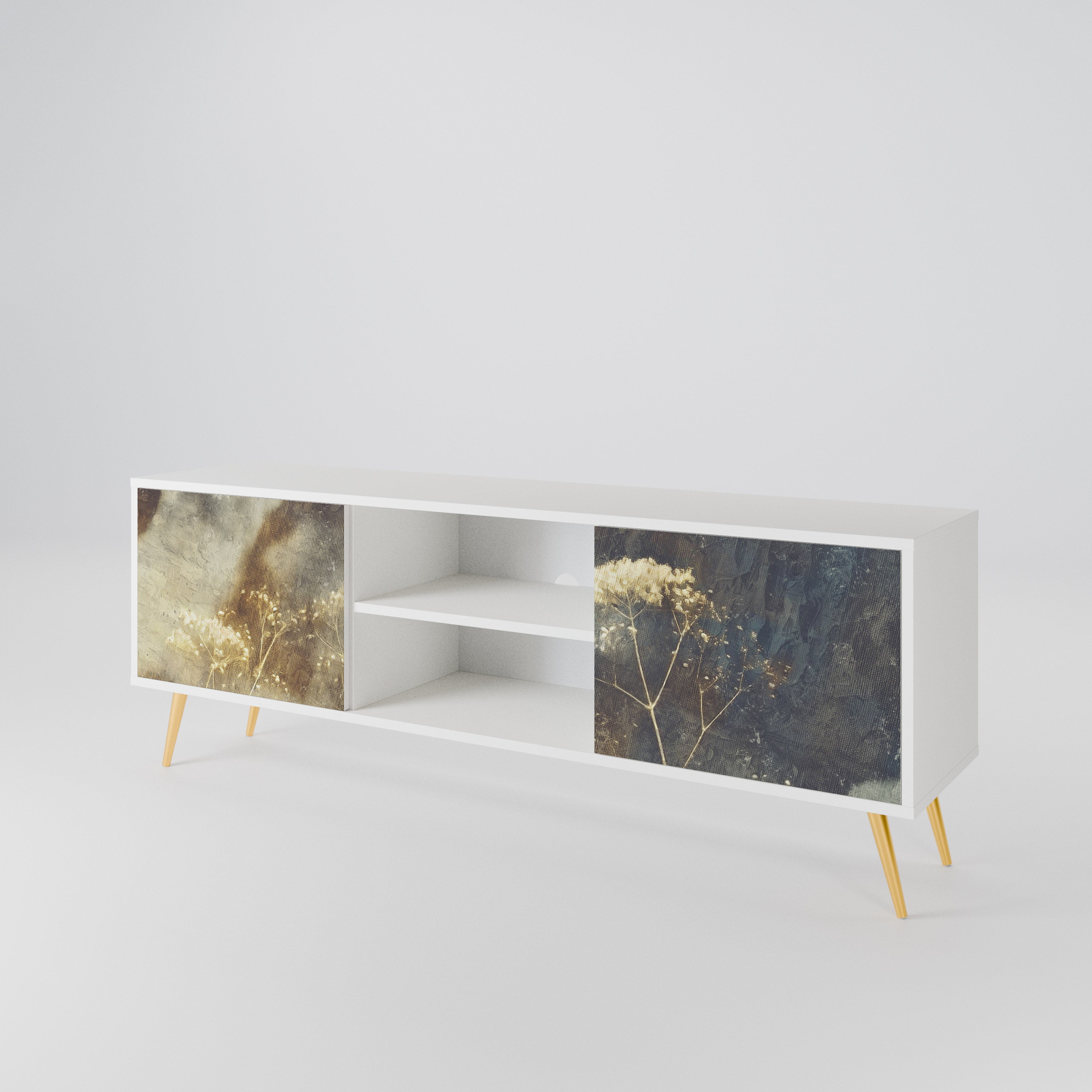 GENTLE POWER Mueble de TV de 2 Puertas