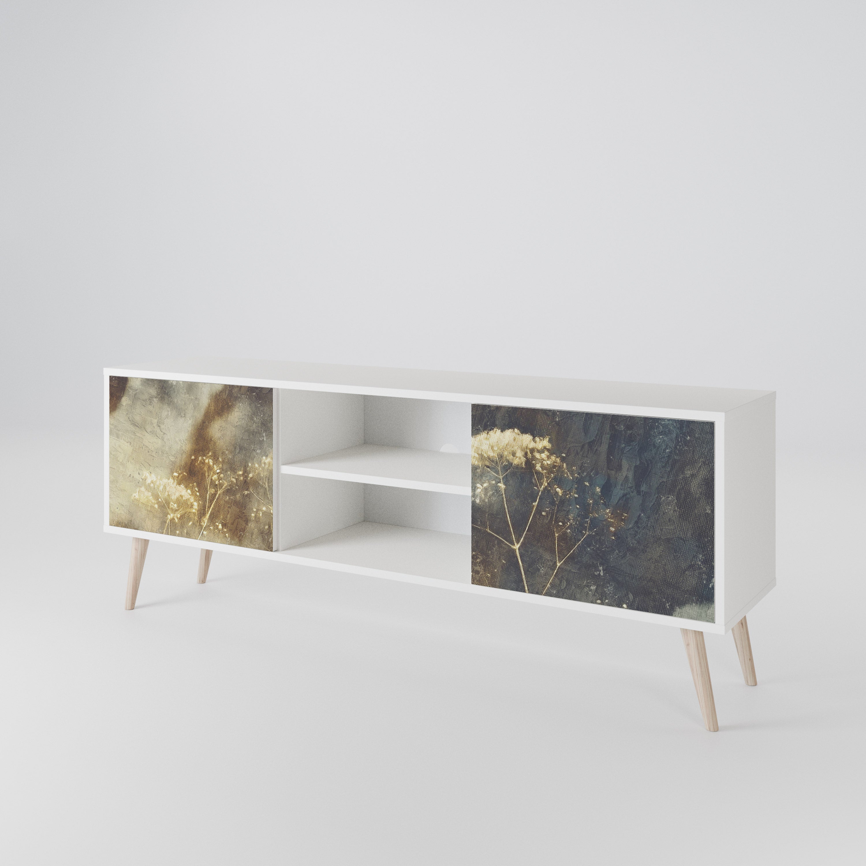 GENTLE POWER Mueble de TV de 2 Puertas