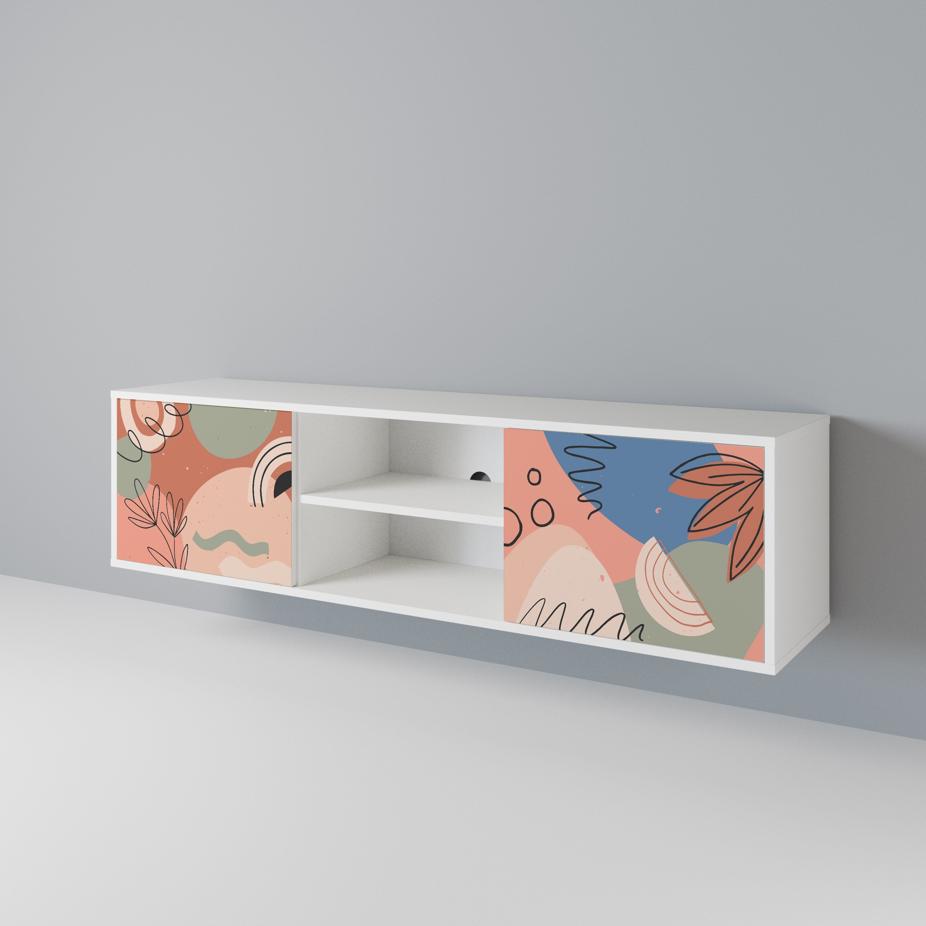 PASTEL DESTINY Mueble de TV de 2 Puertas