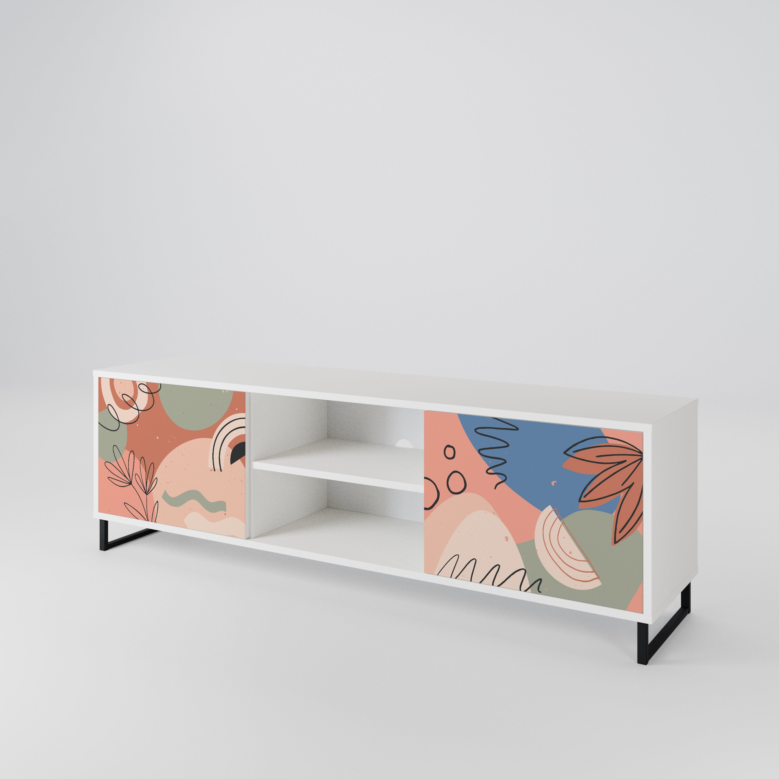 PASTEL DESTINY Mueble de TV de 2 Puertas