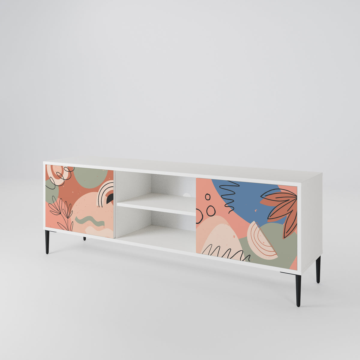 PASTEL DESTINY Mueble de TV de 2 Puertas