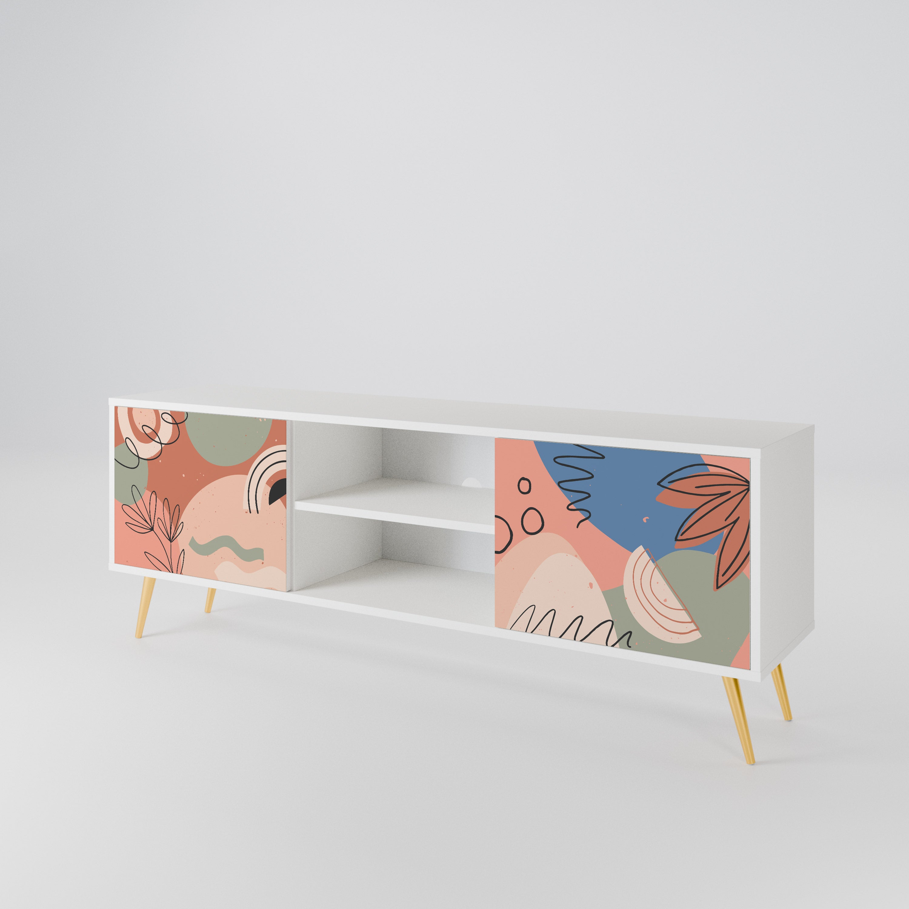 PASTEL DESTINY Mueble de TV de 2 Puertas