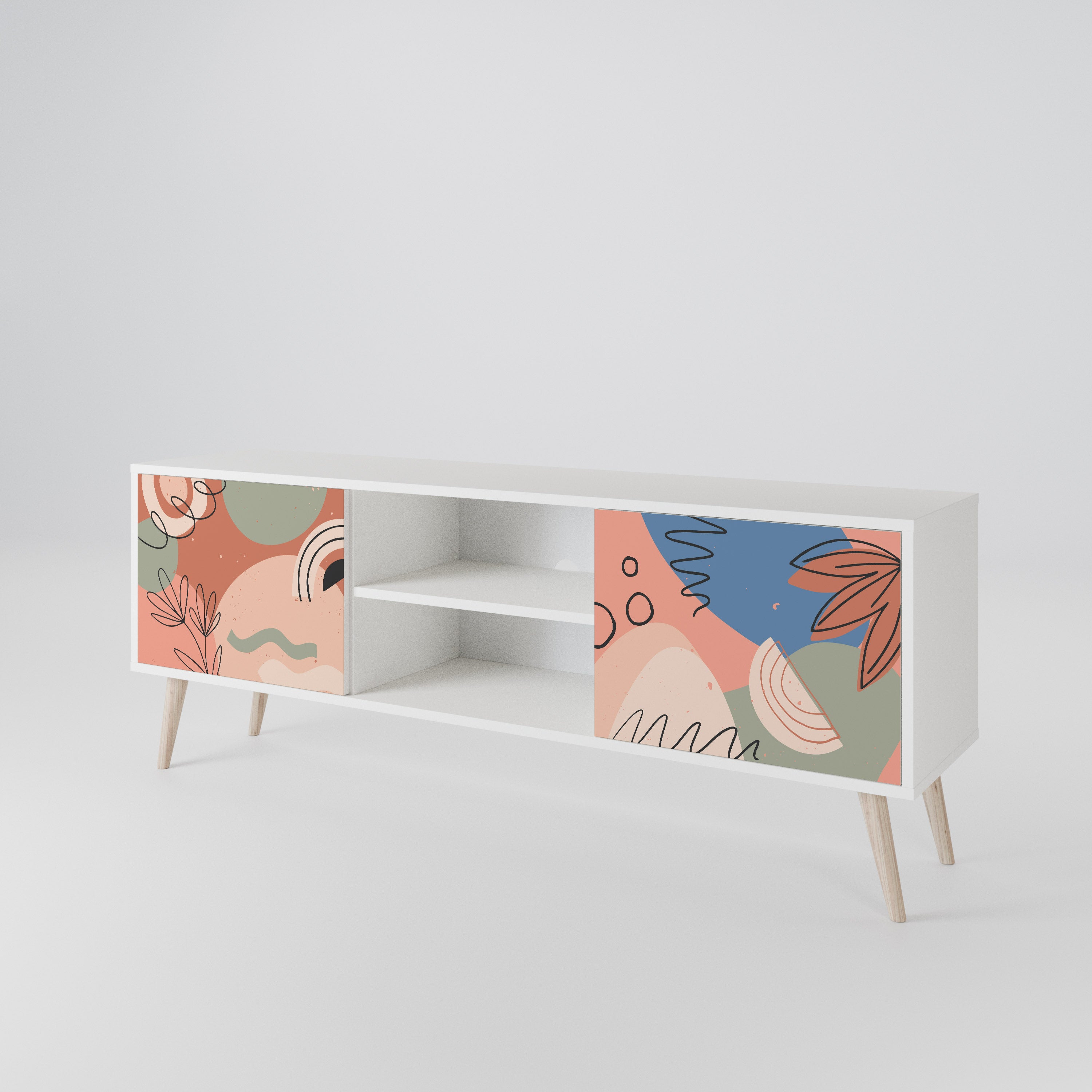 PASTEL DESTINY Mueble de TV de 2 Puertas