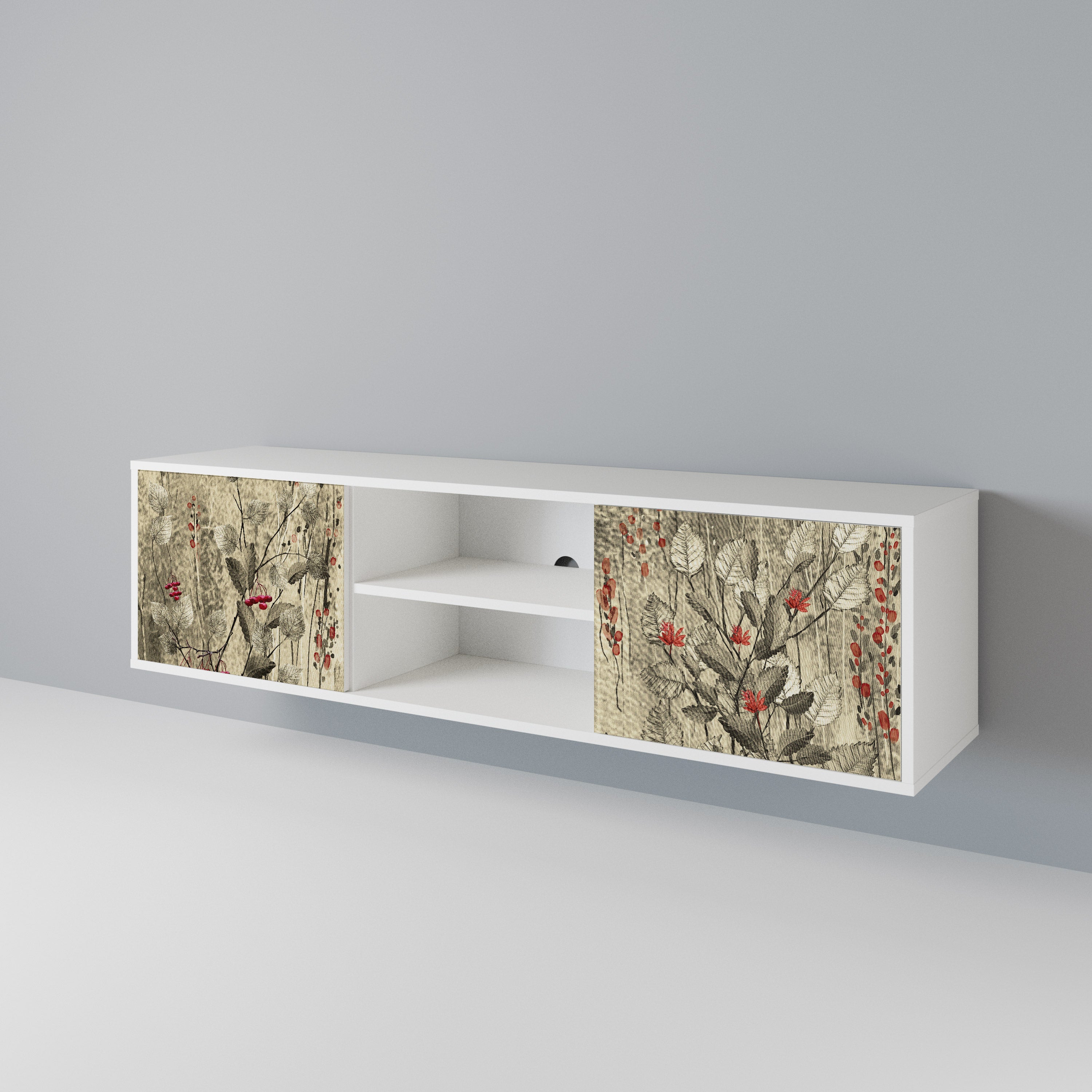 HERBAL GRACE Mueble de TV de 2 Puertas