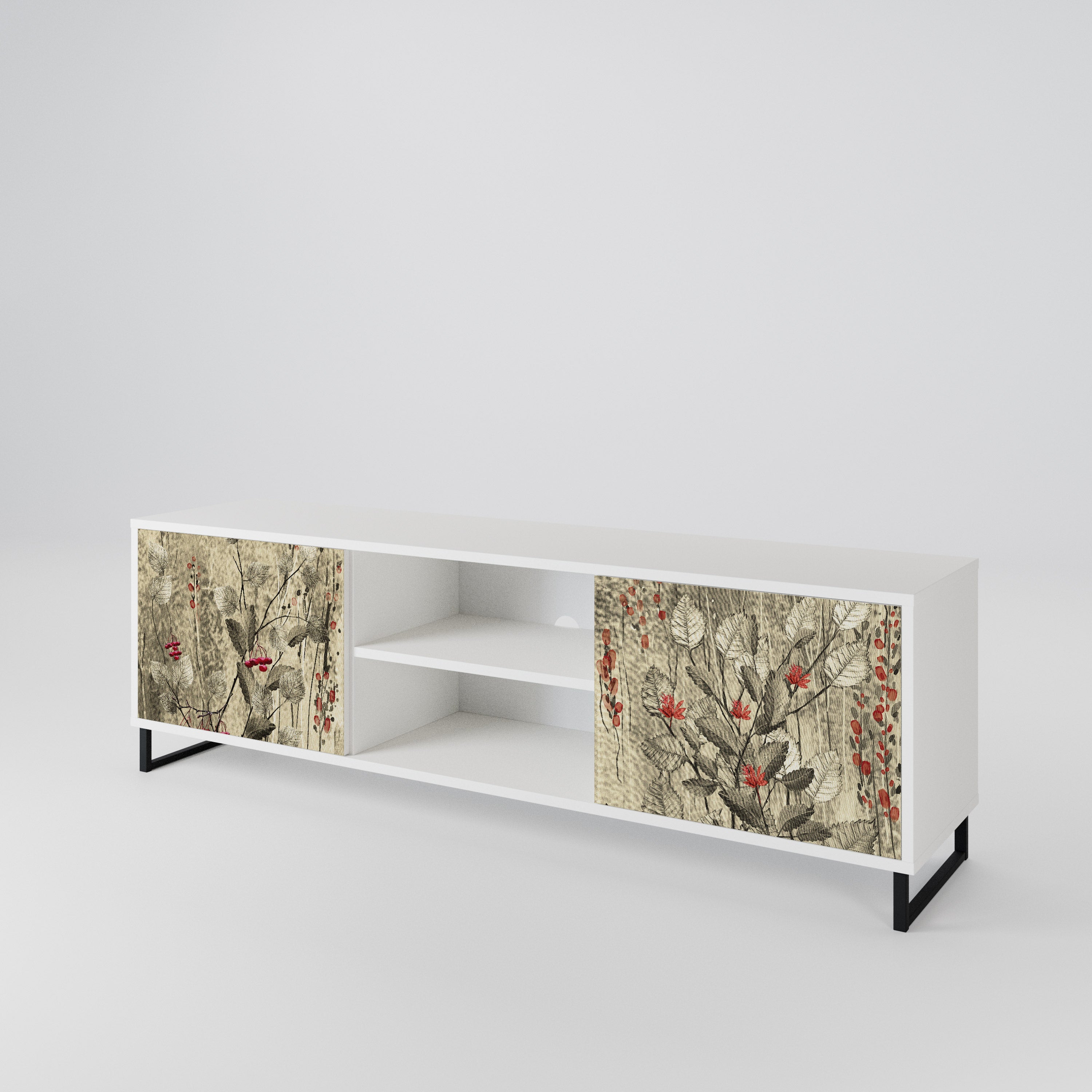 HERBAL GRACE Mueble de TV de 2 Puertas
