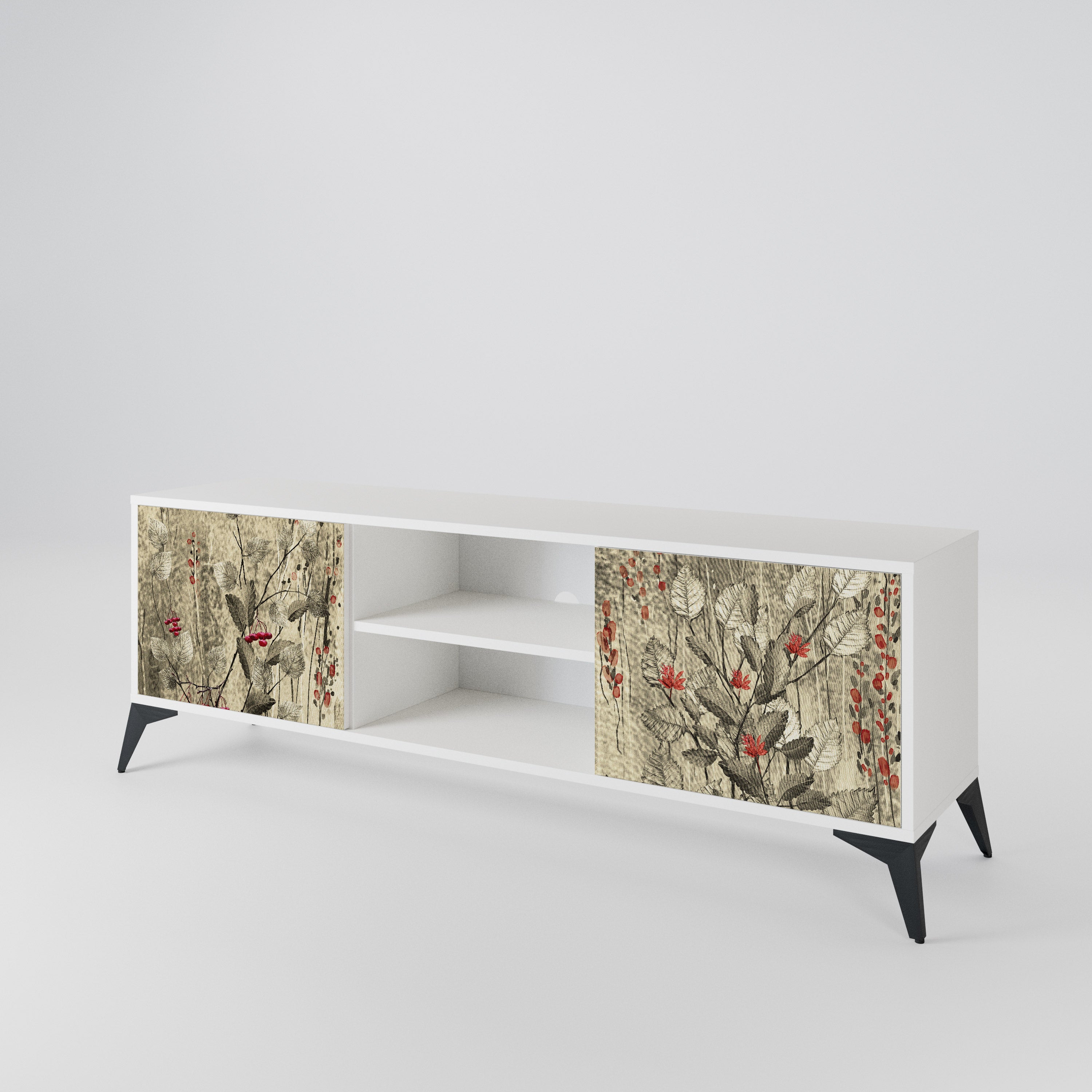HERBAL GRACE Mueble de TV de 2 Puertas