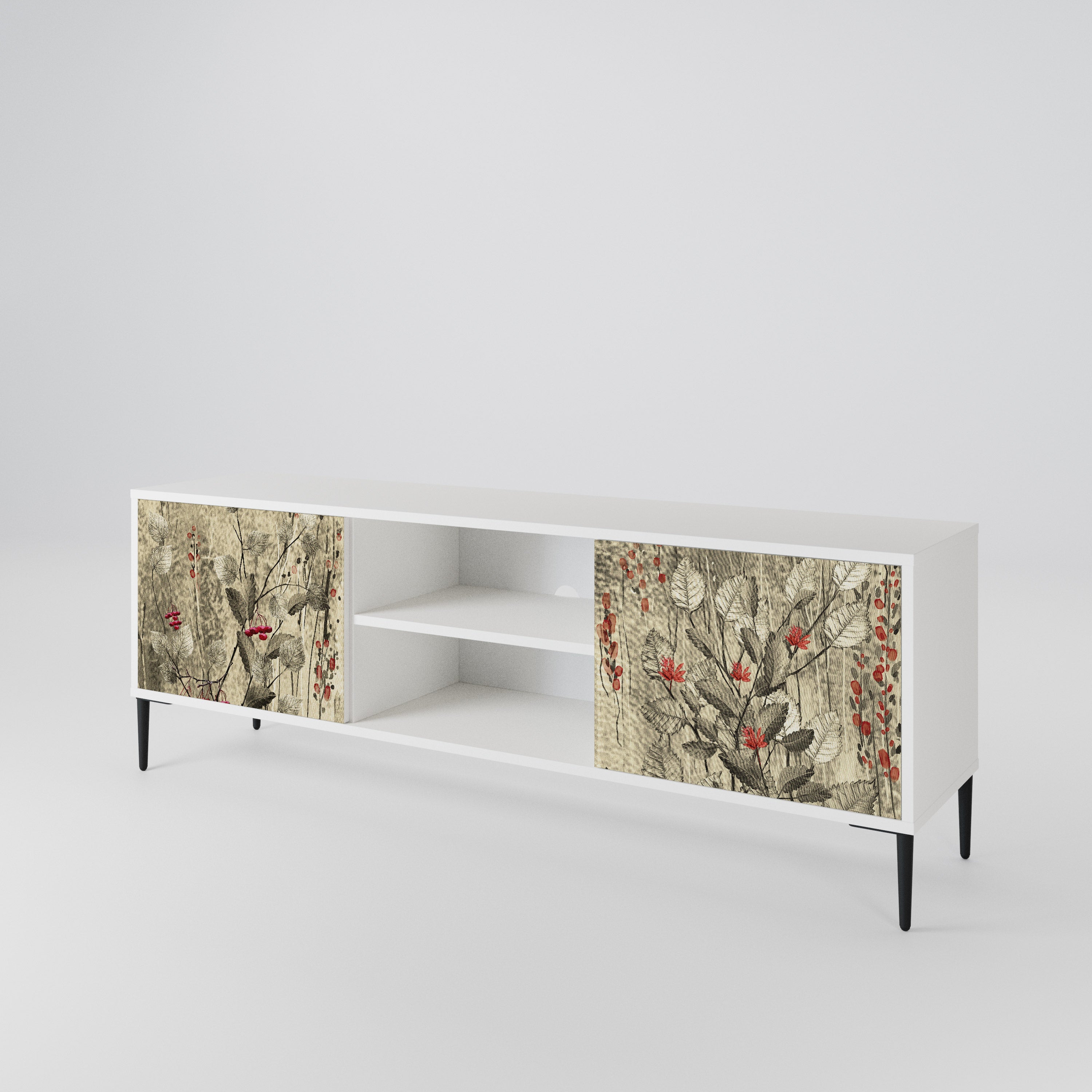 HERBAL GRACE Mueble de TV de 2 Puertas