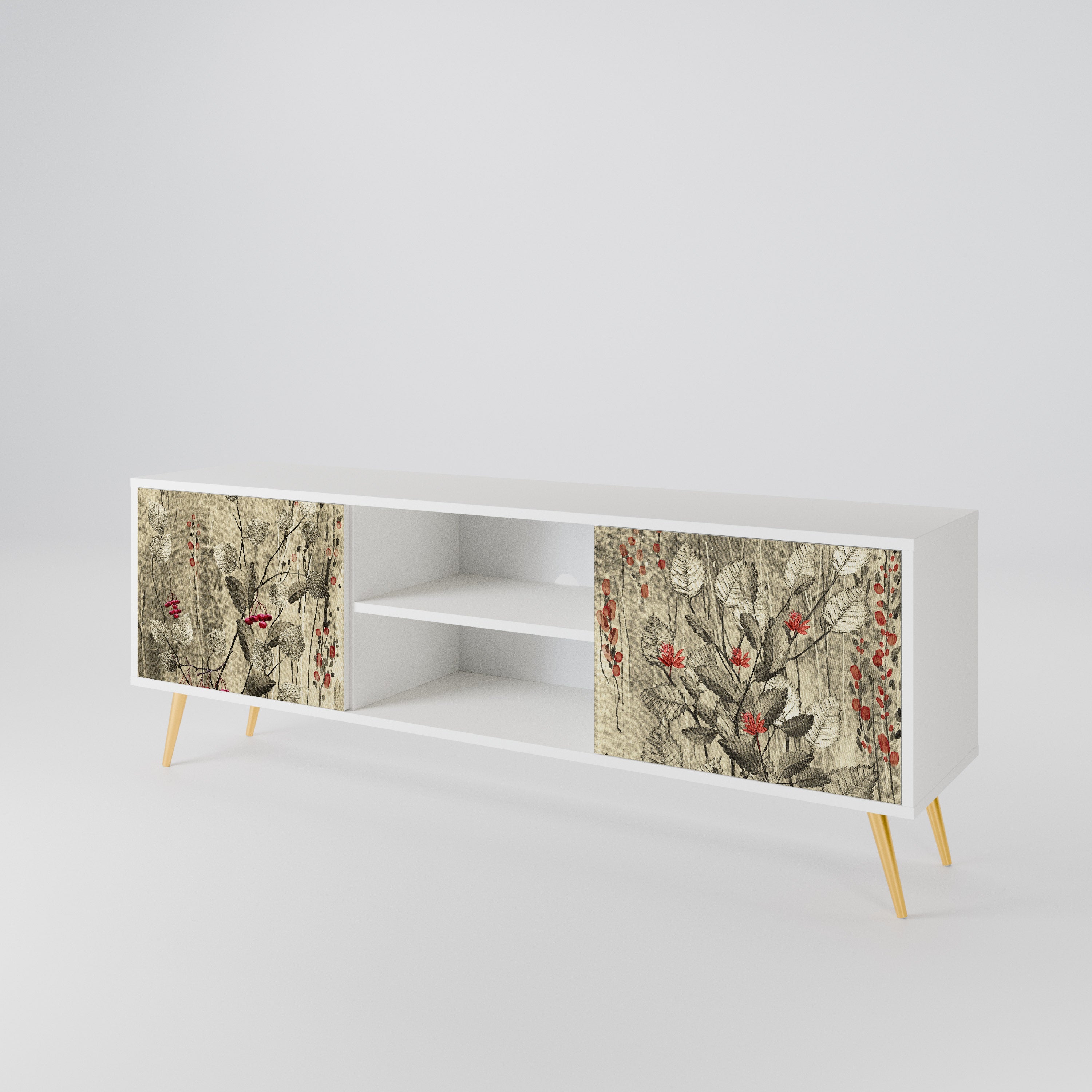 HERBAL GRACE Mueble de TV de 2 Puertas
