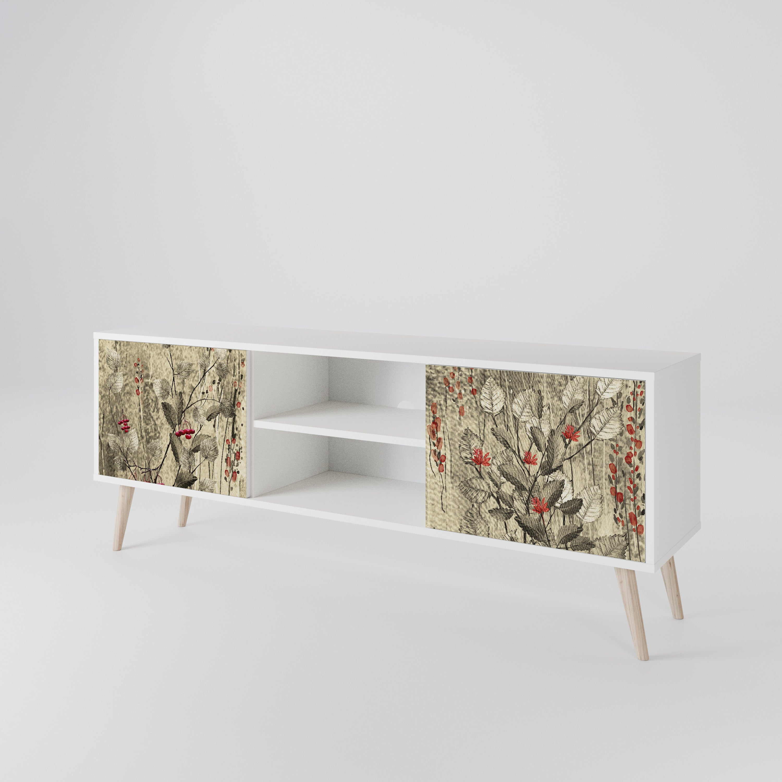 HERBAL GRACE Mueble de TV de 2 Puertas