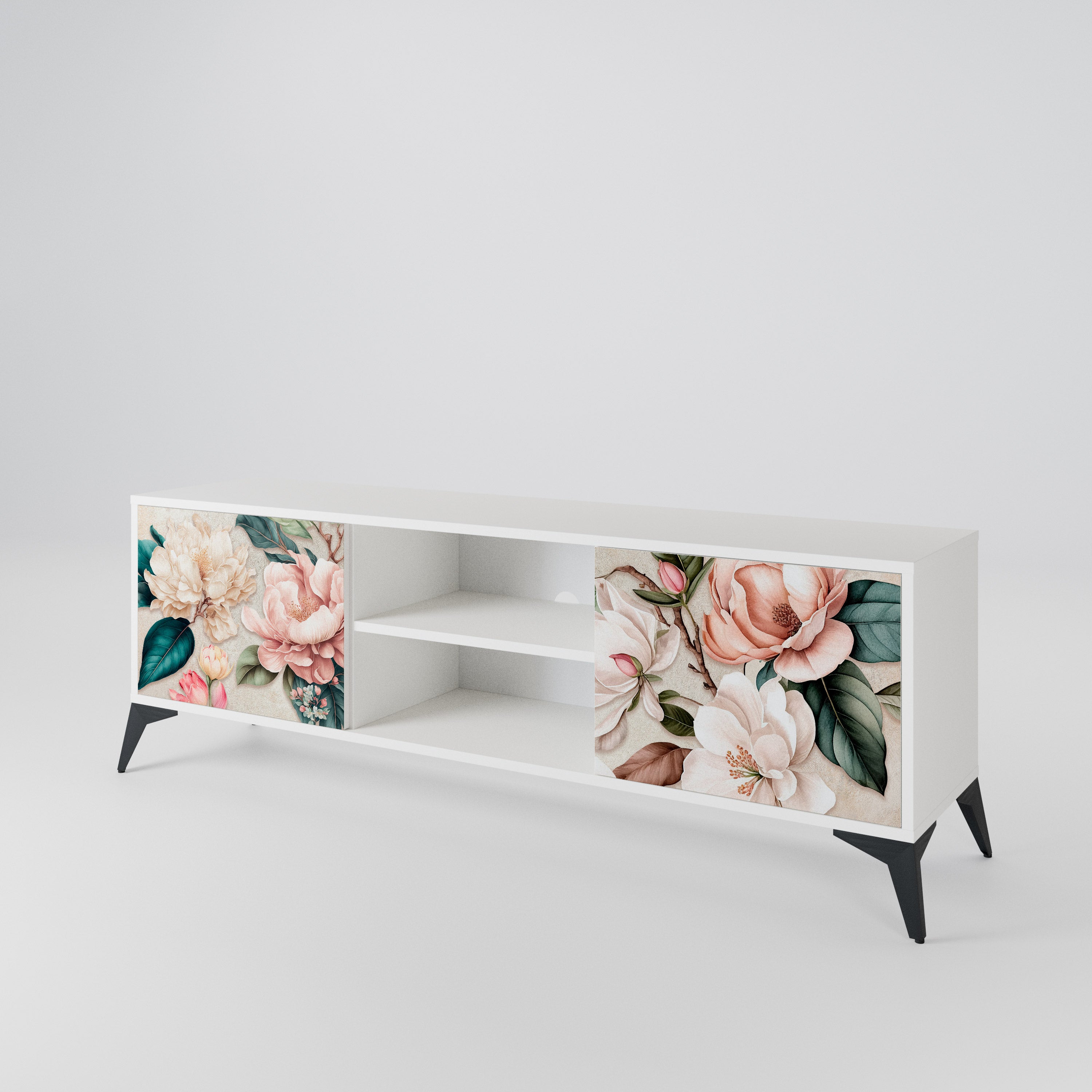 FLORAL GRACE Mueble de TV de 2 Puertas