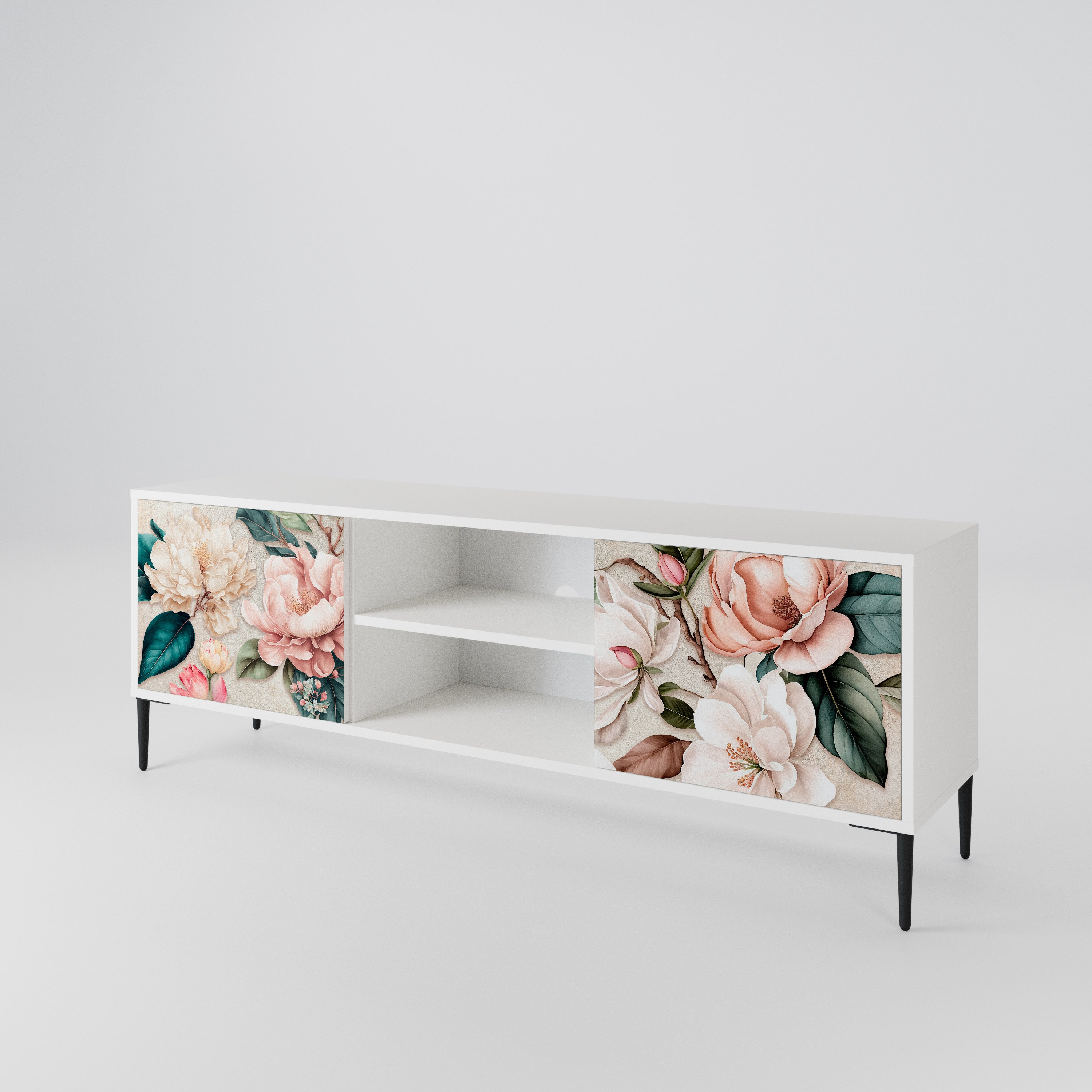 FLORAL GRACE Mueble de TV de 2 Puertas