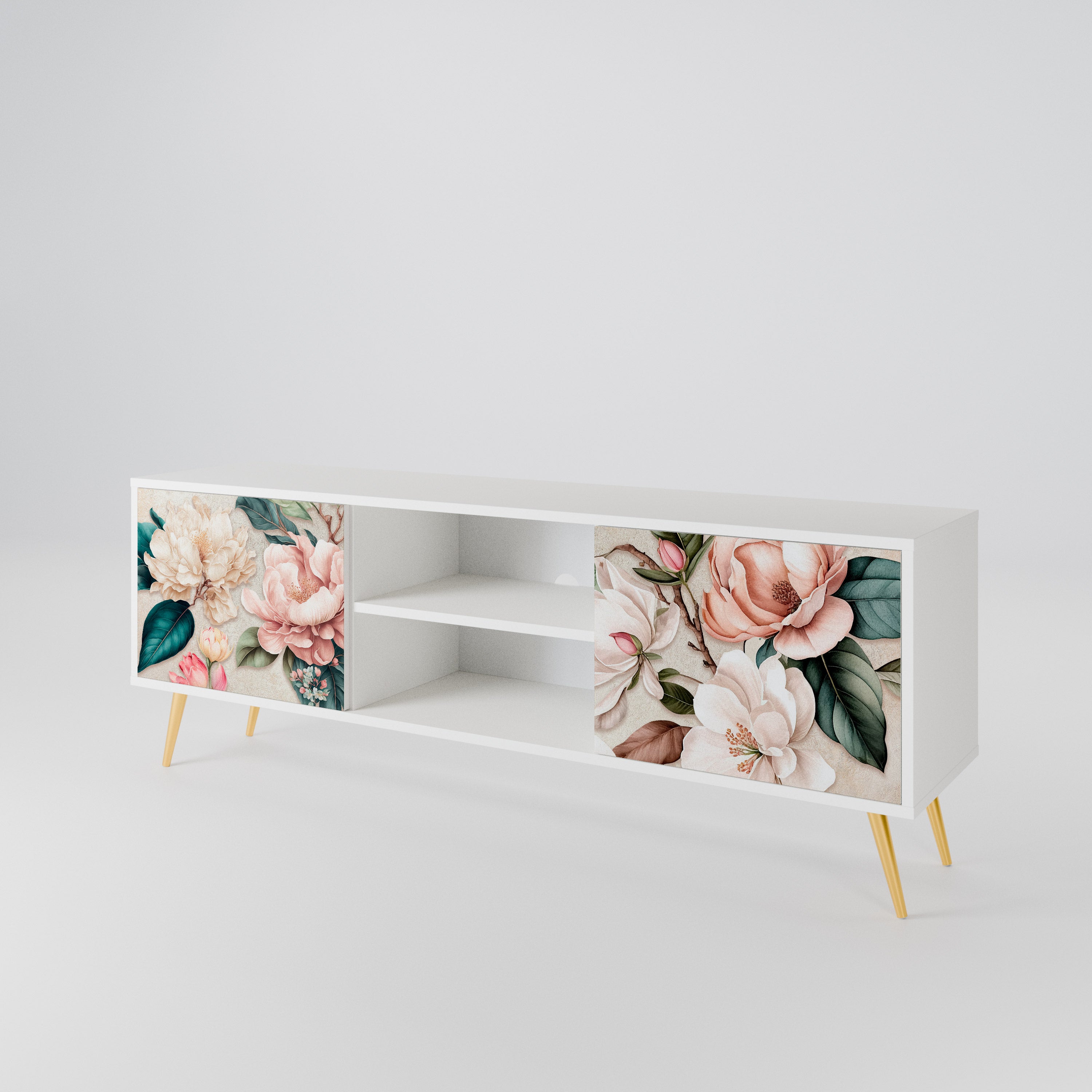 FLORAL GRACE Mueble de TV de 2 Puertas