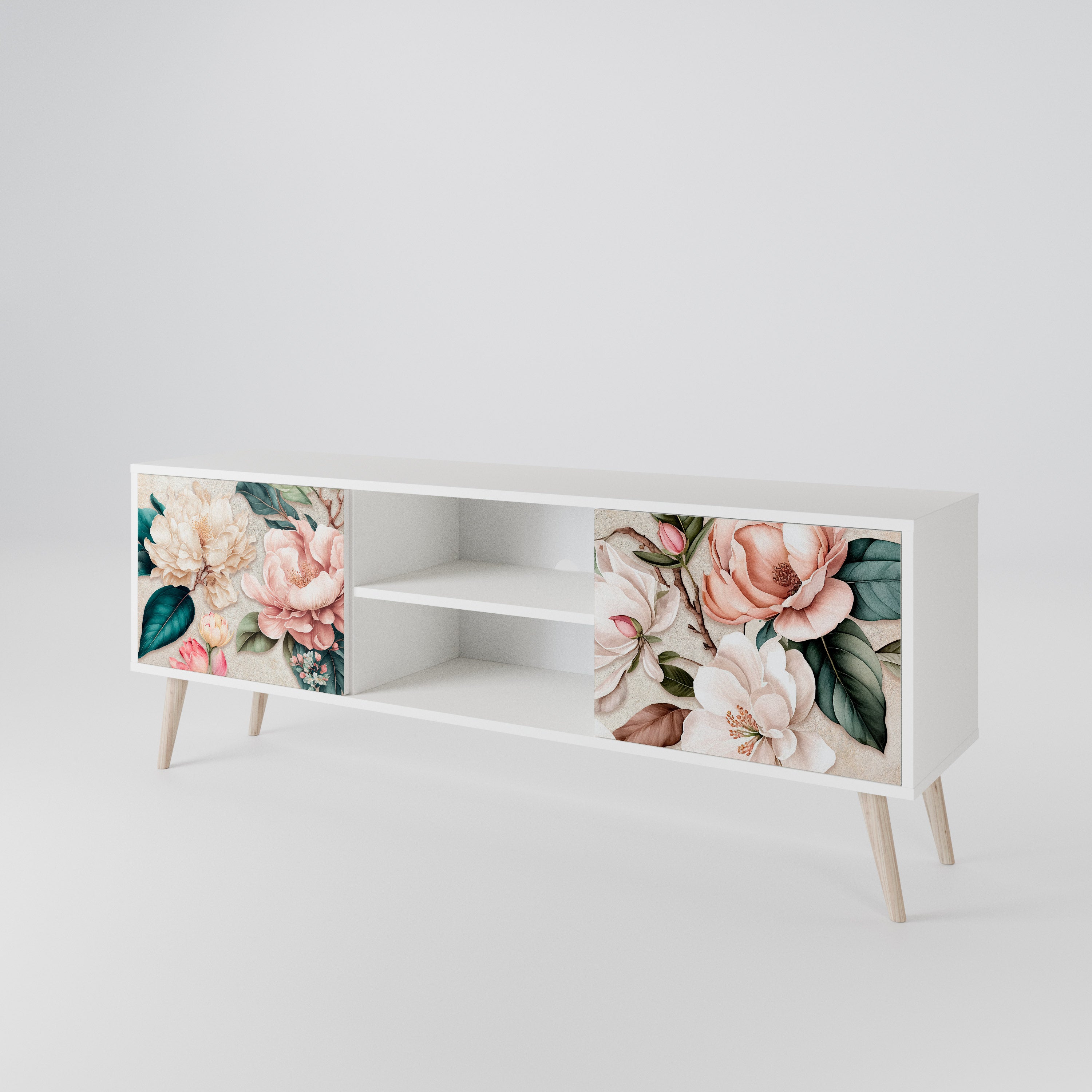 FLORAL GRACE Mueble de TV de 2 Puertas