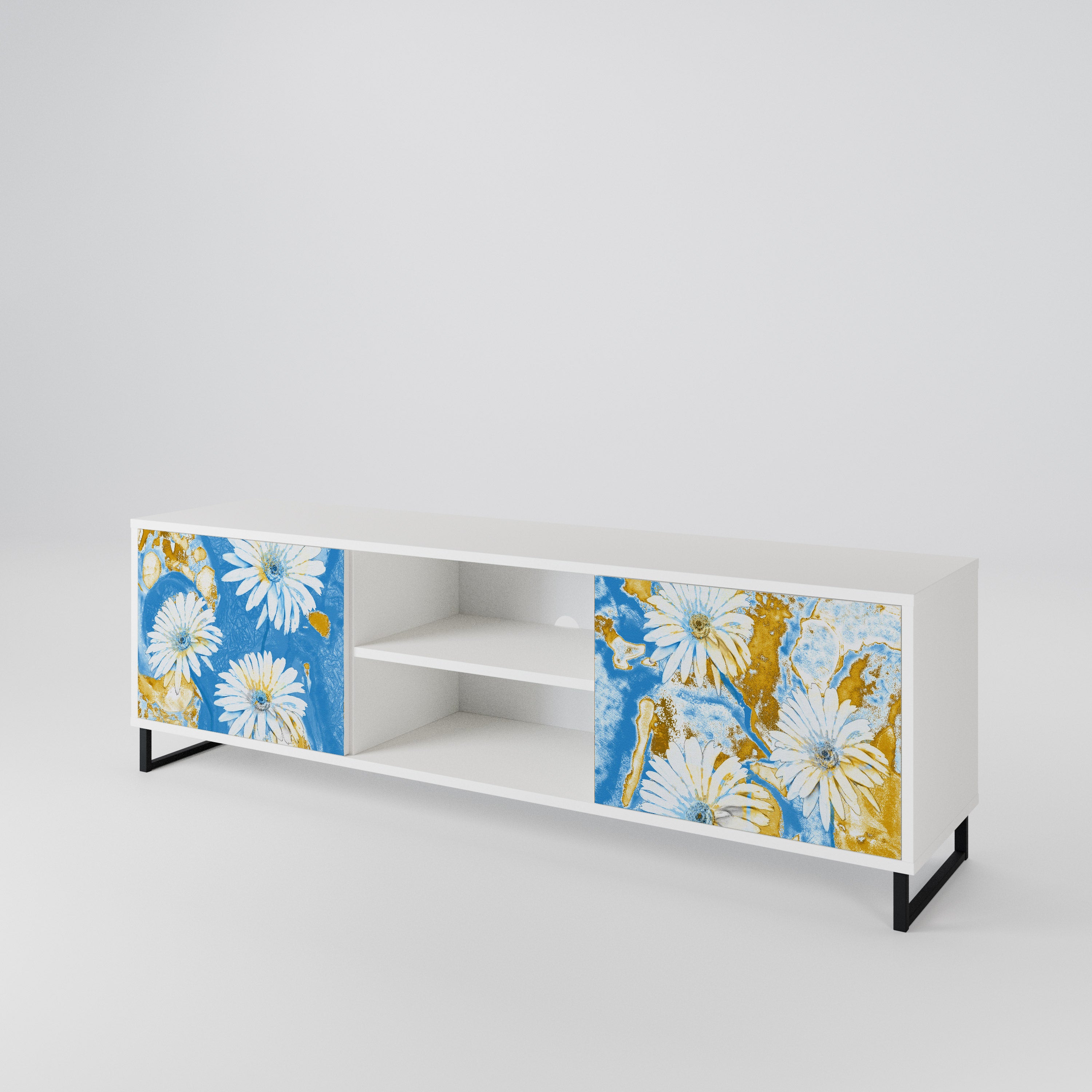 DAISY LUXE Mueble de TV de 2 Puertas