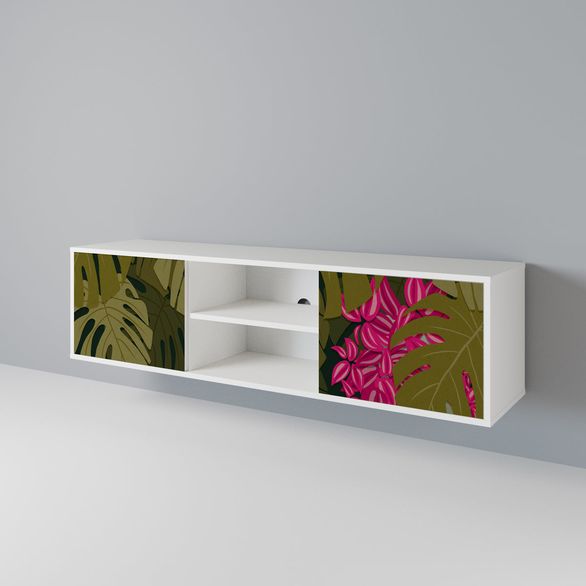 TROPICAL BEAUTY Mueble de TV de 2 Puertas