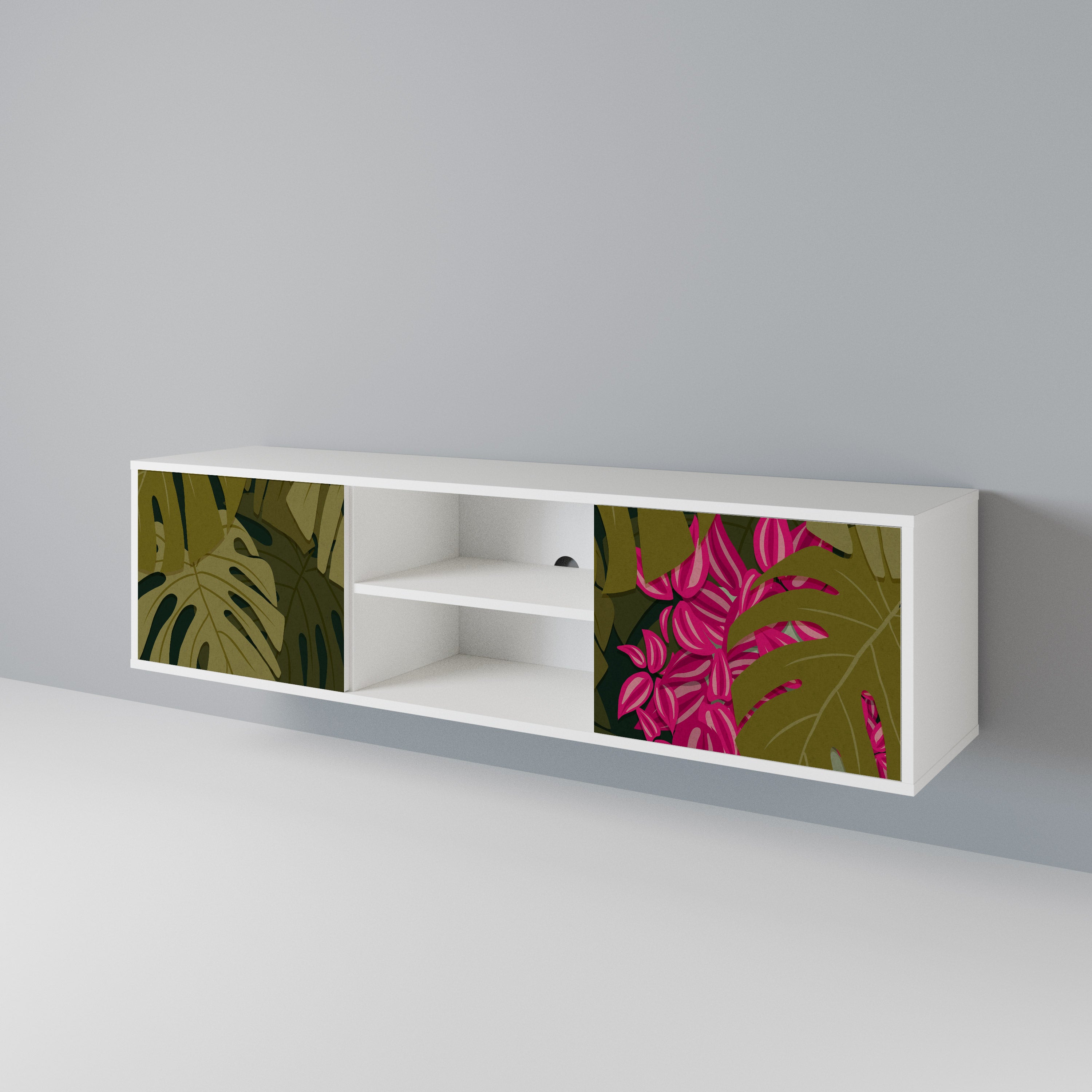TROPICAL BEAUTY Mueble de TV de 2 Puertas