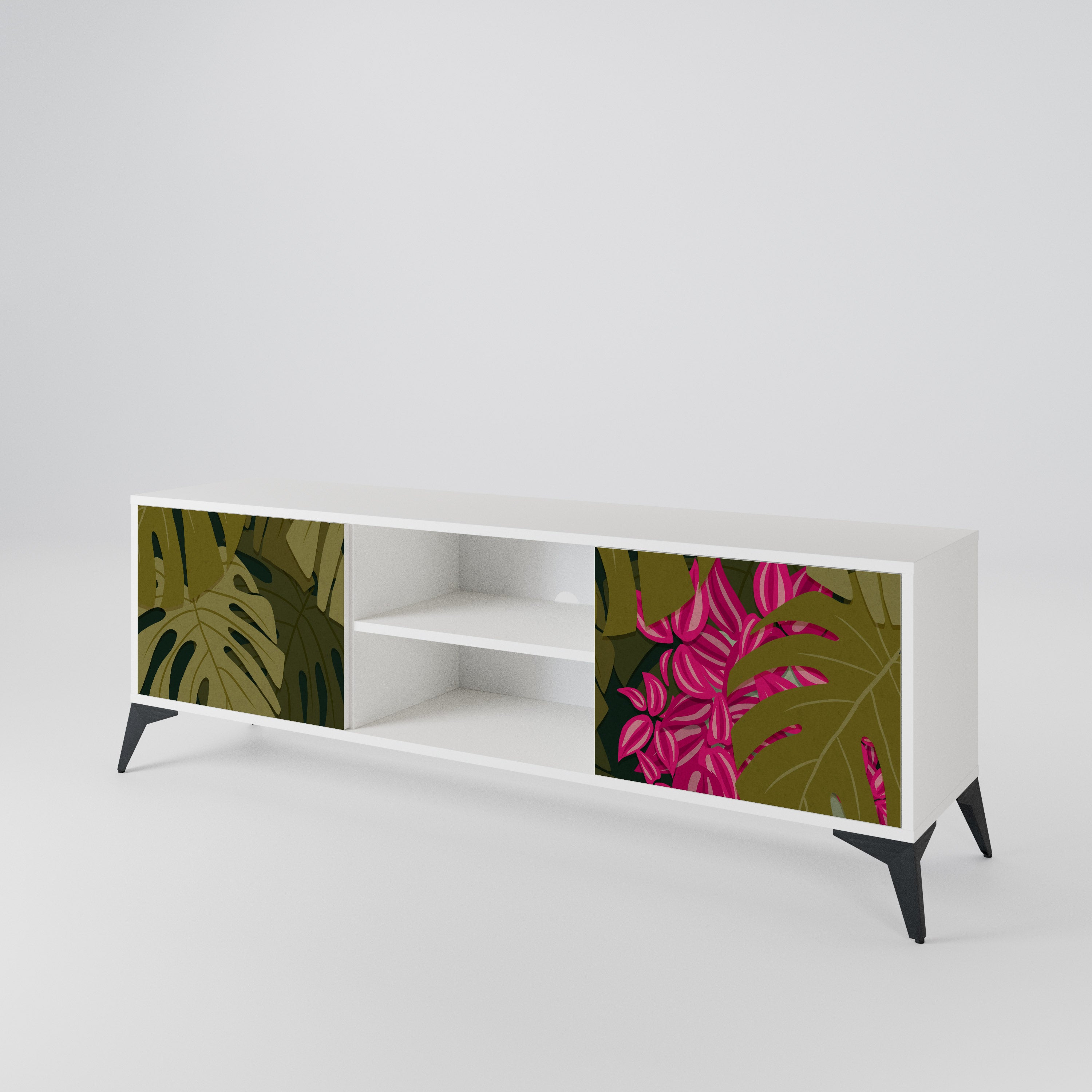 TROPICAL BEAUTY Mueble de TV de 2 Puertas