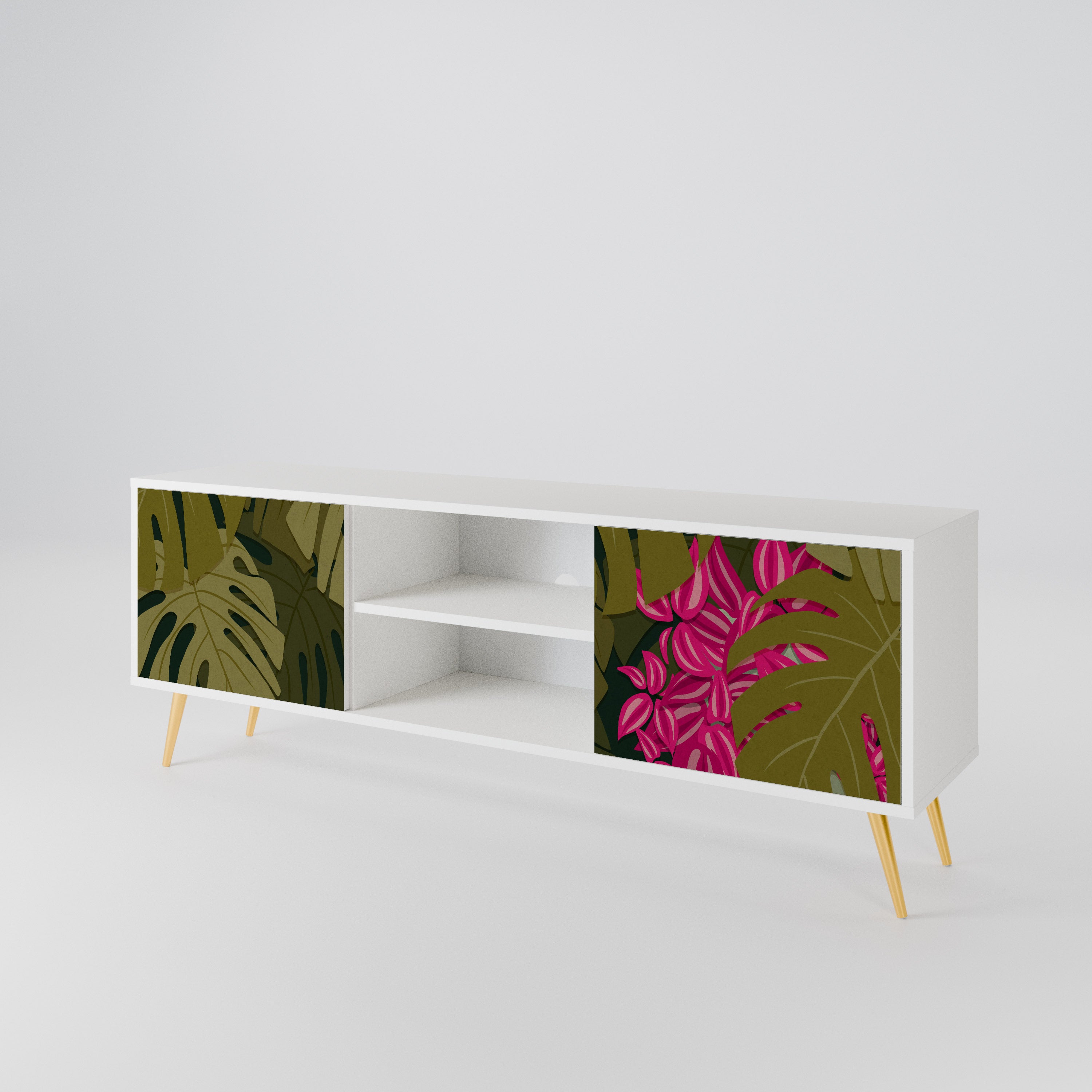 TROPICAL BEAUTY Mueble de TV de 2 Puertas