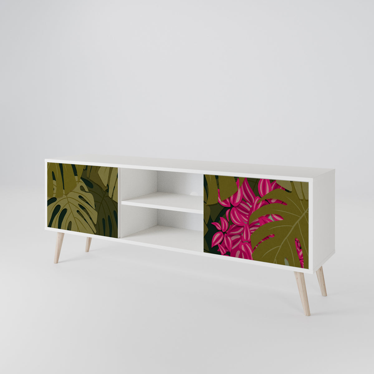 TROPICAL BEAUTY Mueble de TV de 2 Puertas