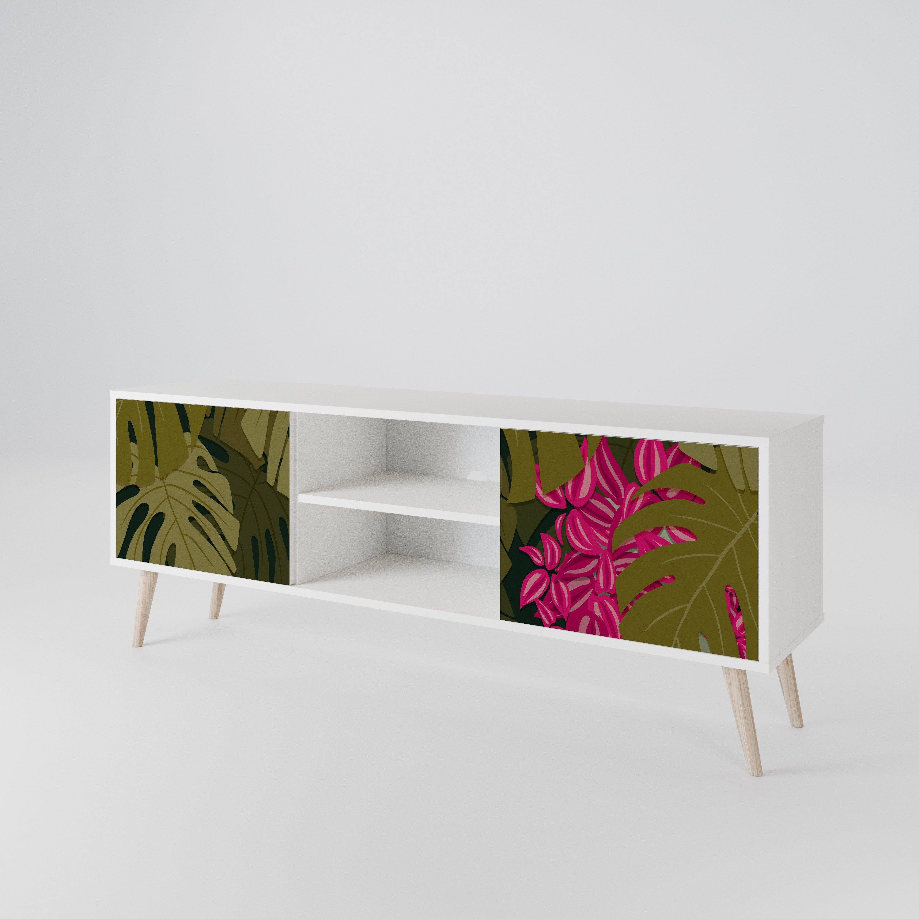 TROPICAL BEAUTY Mueble de TV de 2 Puertas
