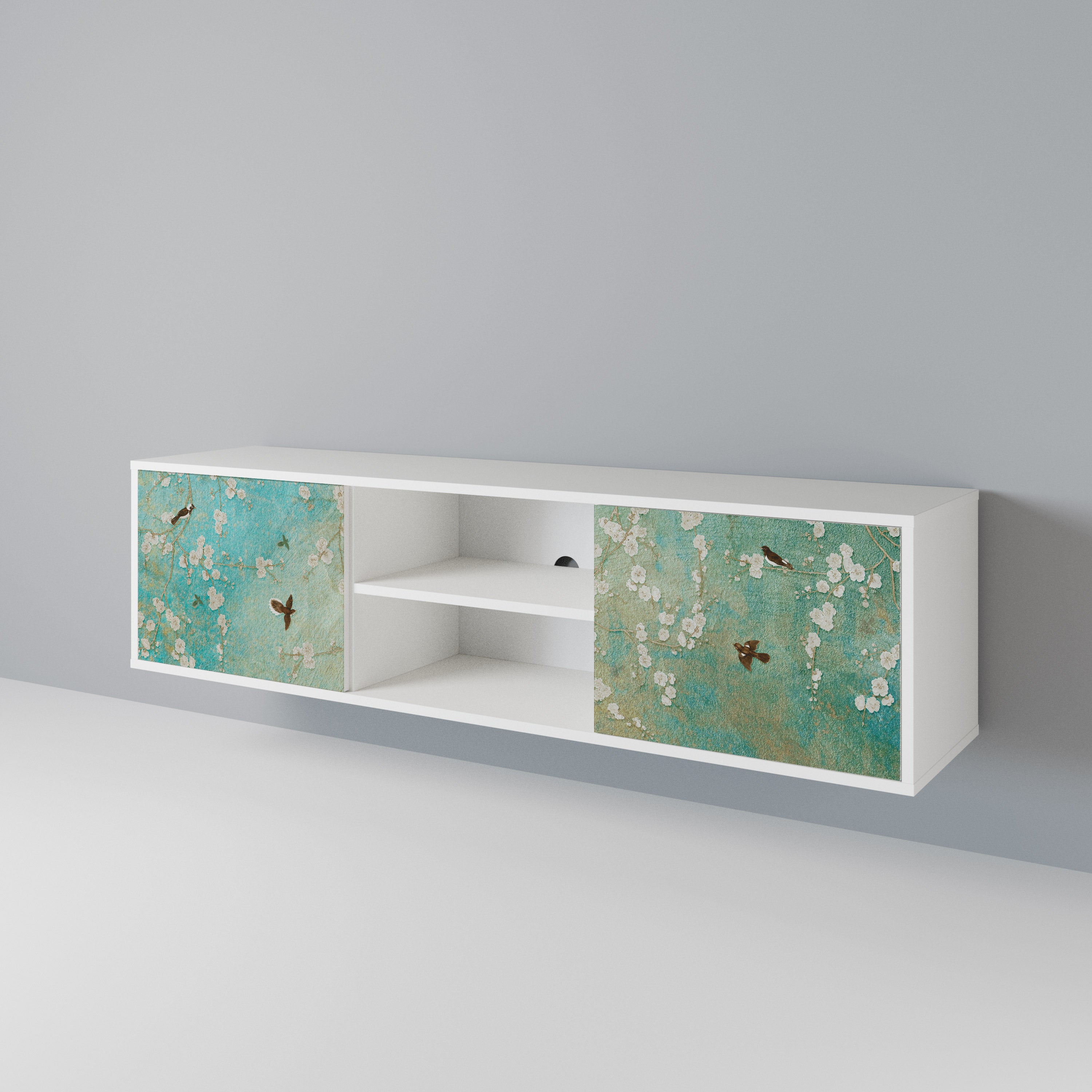 BLOOMING CHARM Mueble de TV de 2 Puertas