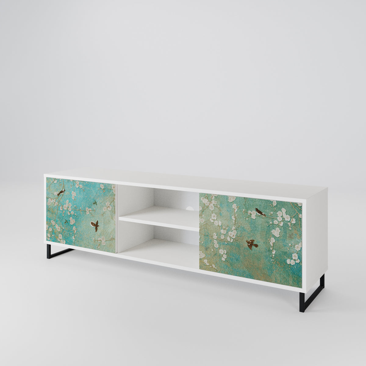 BLOOMING CHARM Mueble de TV de 2 Puertas