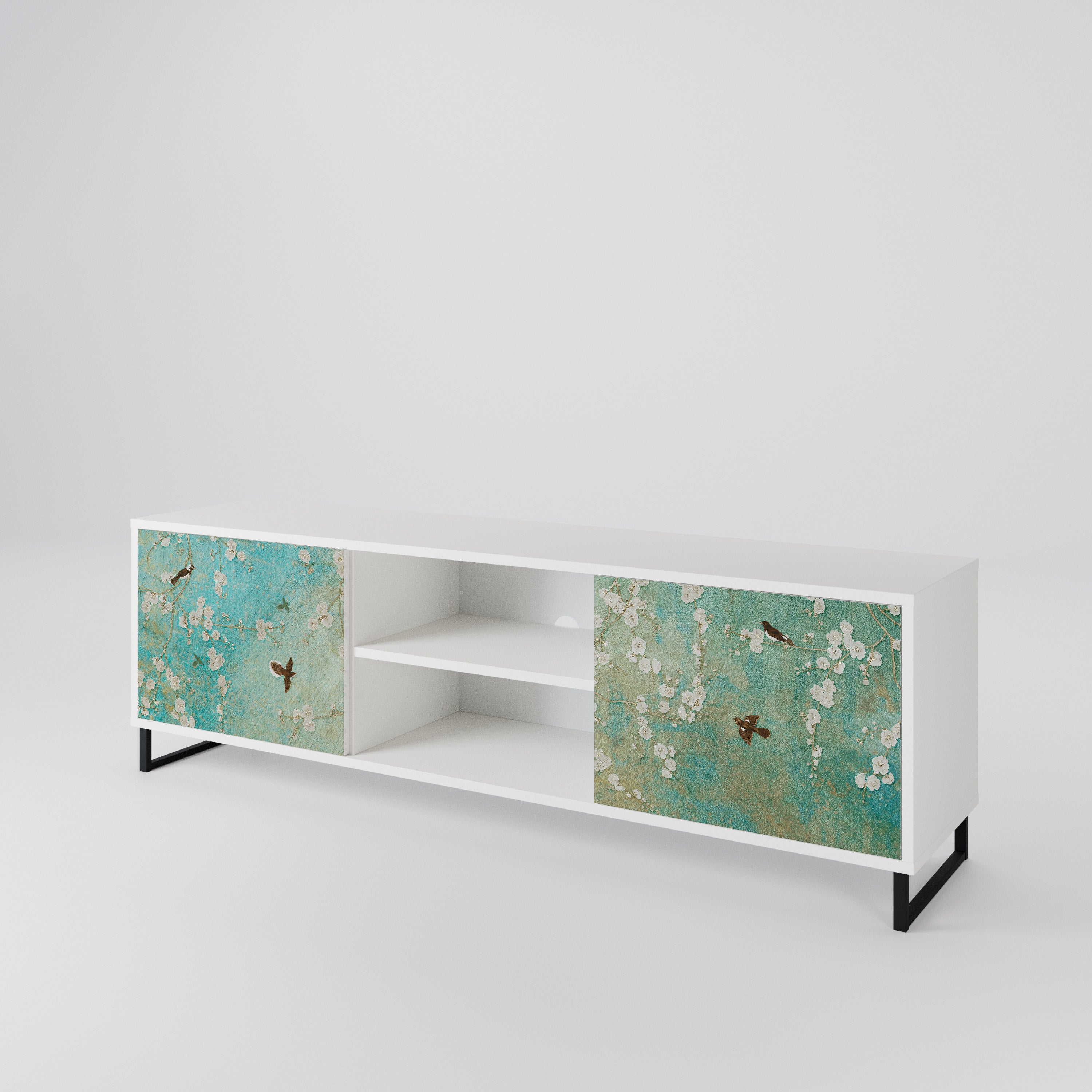BLOOMING CHARM Mueble de TV de 2 Puertas