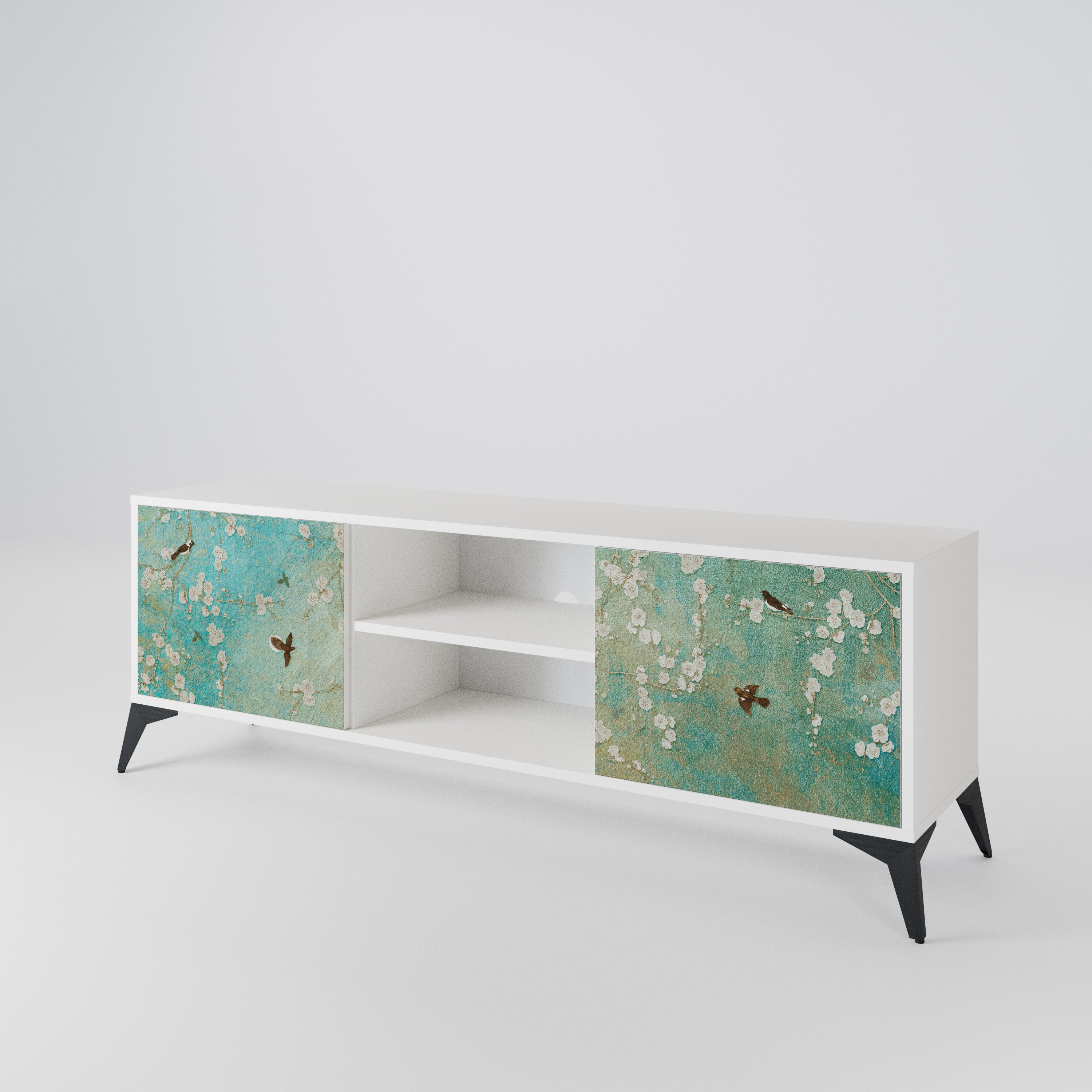 BLOOMING CHARM Mueble de TV de 2 Puertas
