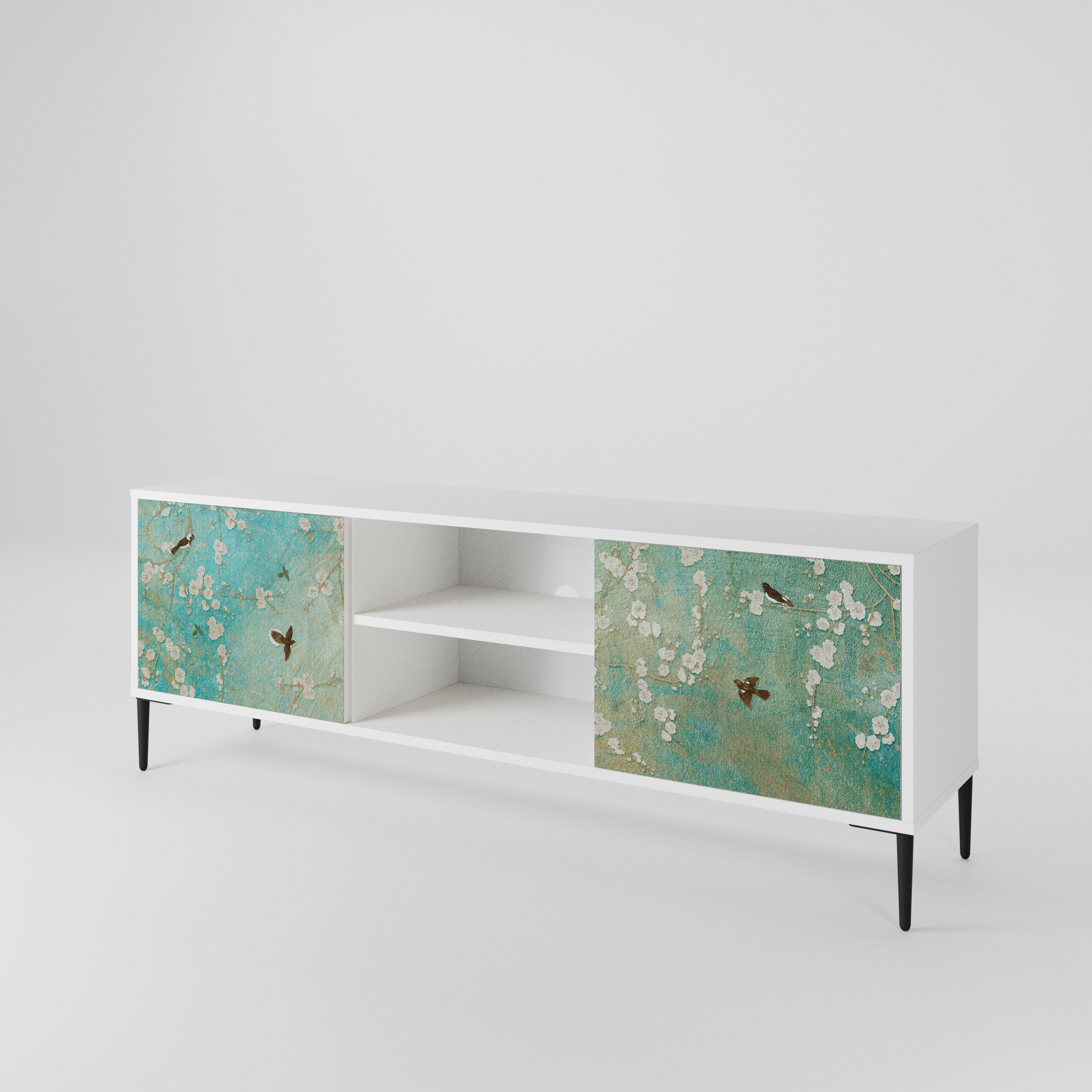BLOOMING CHARM Mueble de TV de 2 Puertas