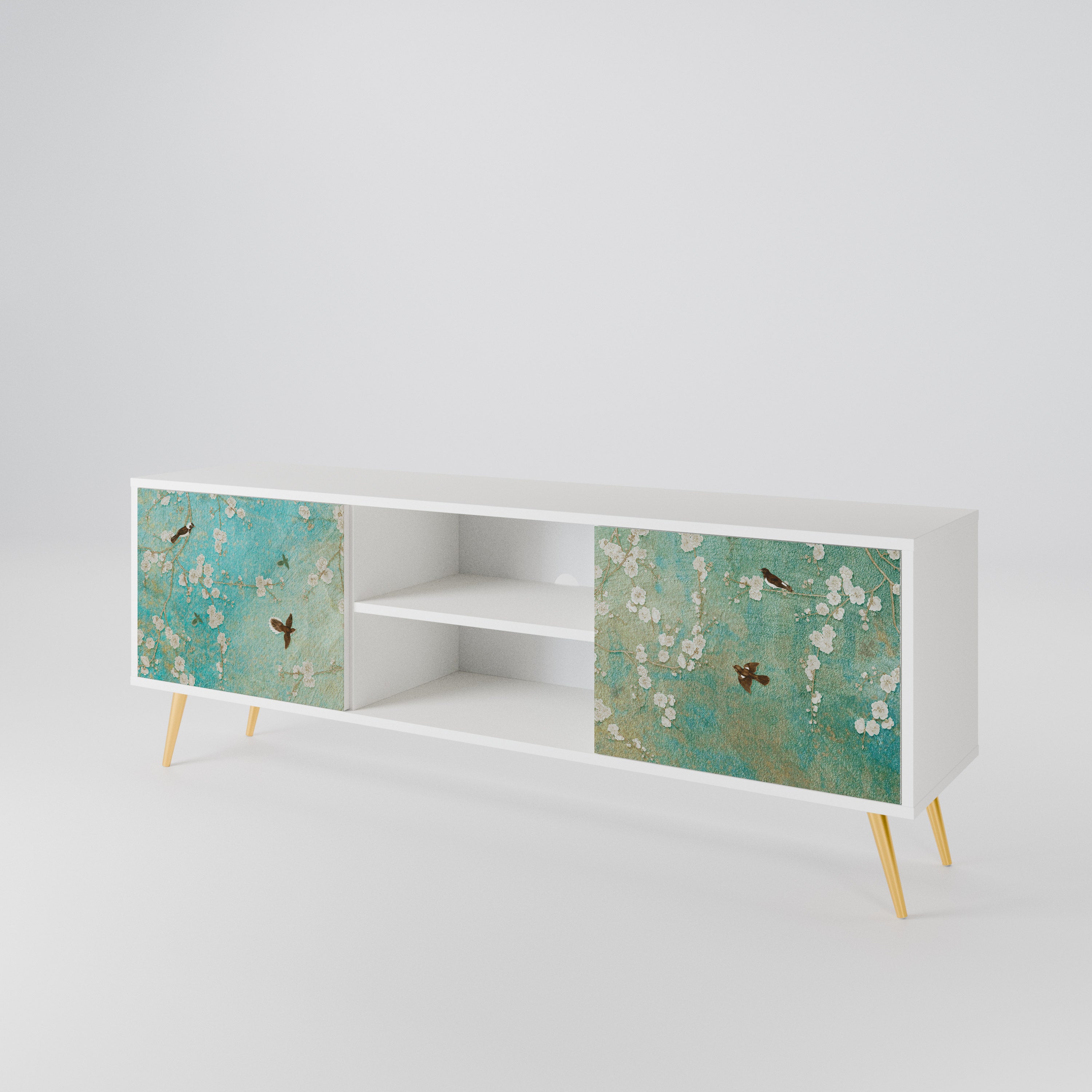 BLOOMING CHARM Mueble de TV de 2 Puertas