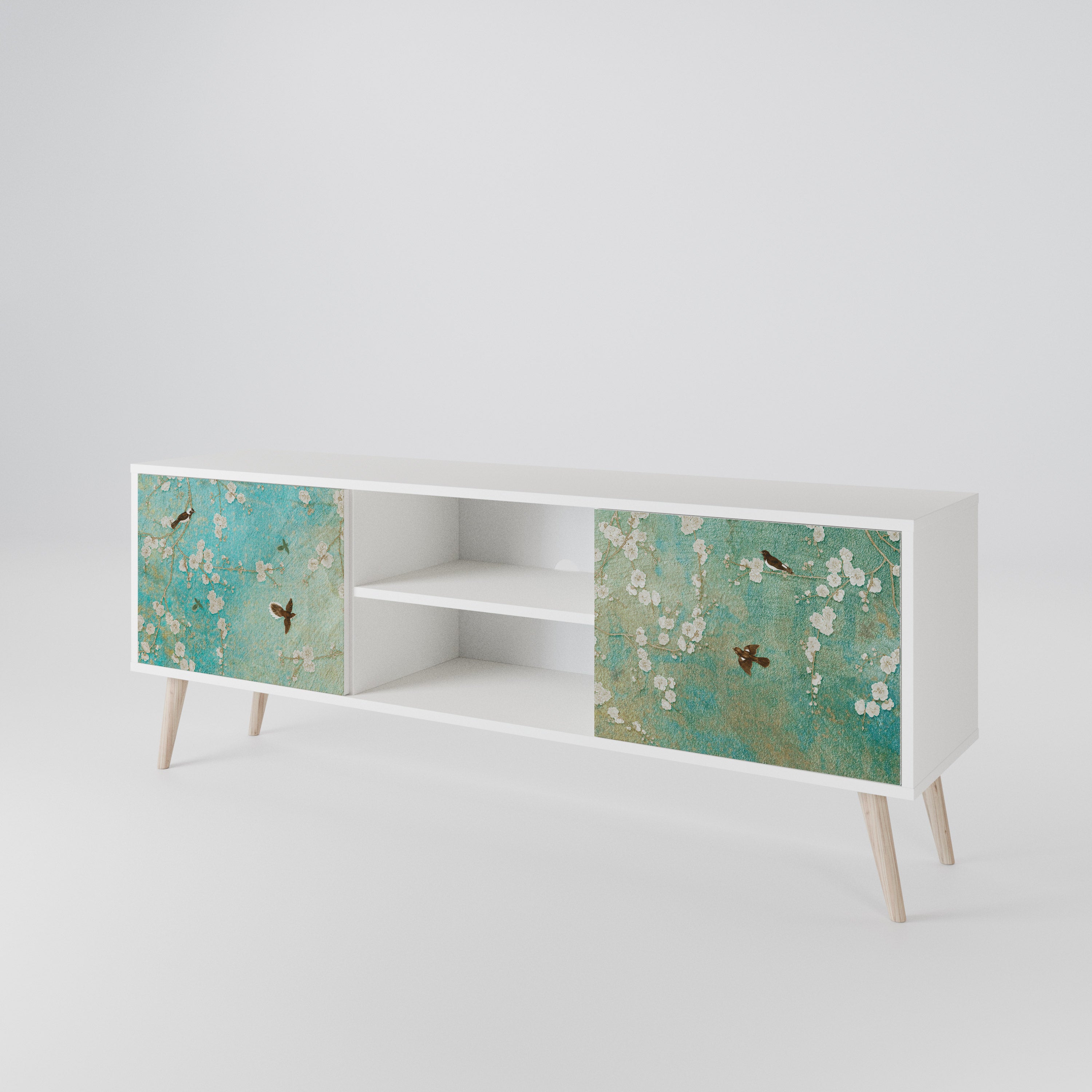 BLOOMING CHARM Mueble de TV de 2 Puertas