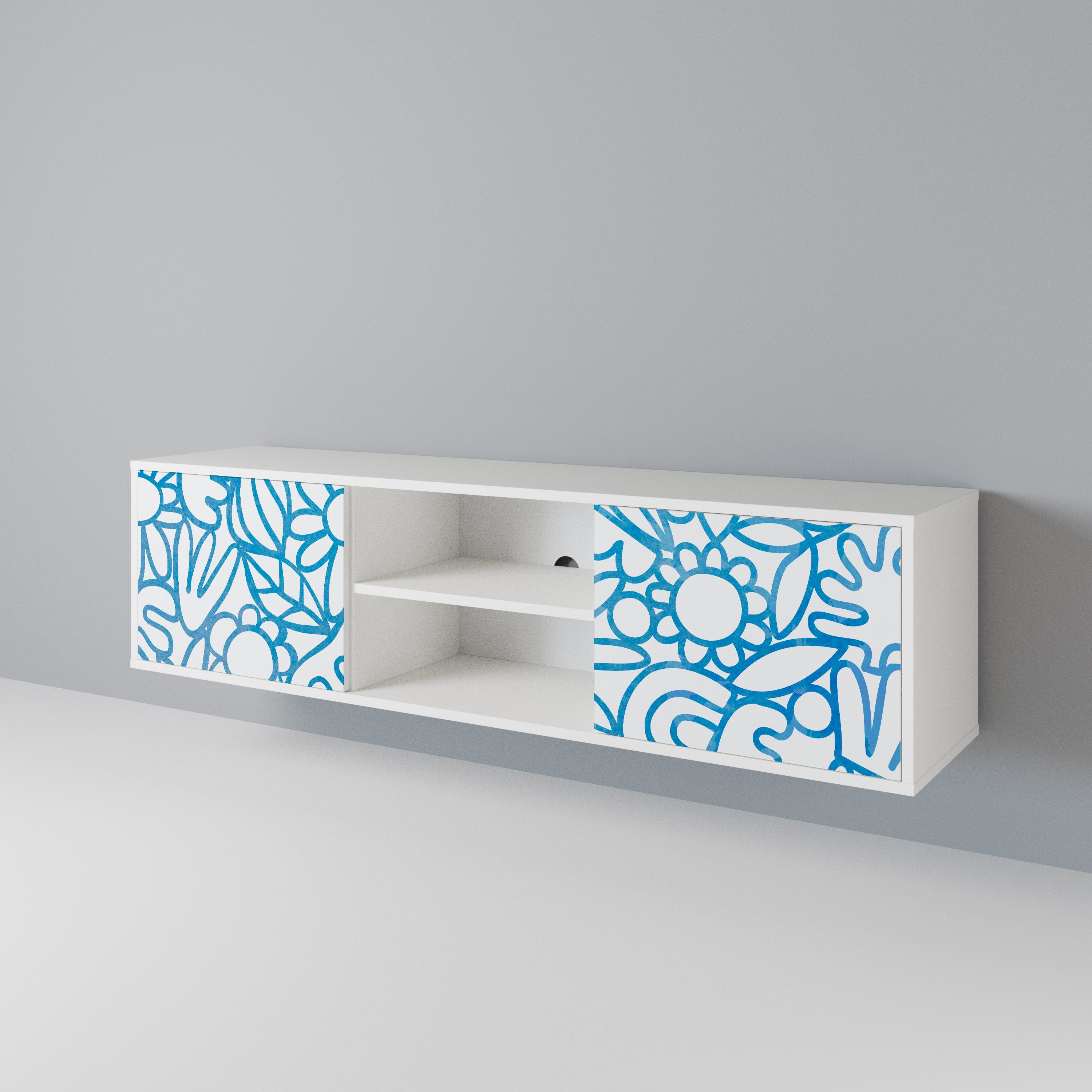 BLOOMY MORNING Mueble de TV de 2 Puertas