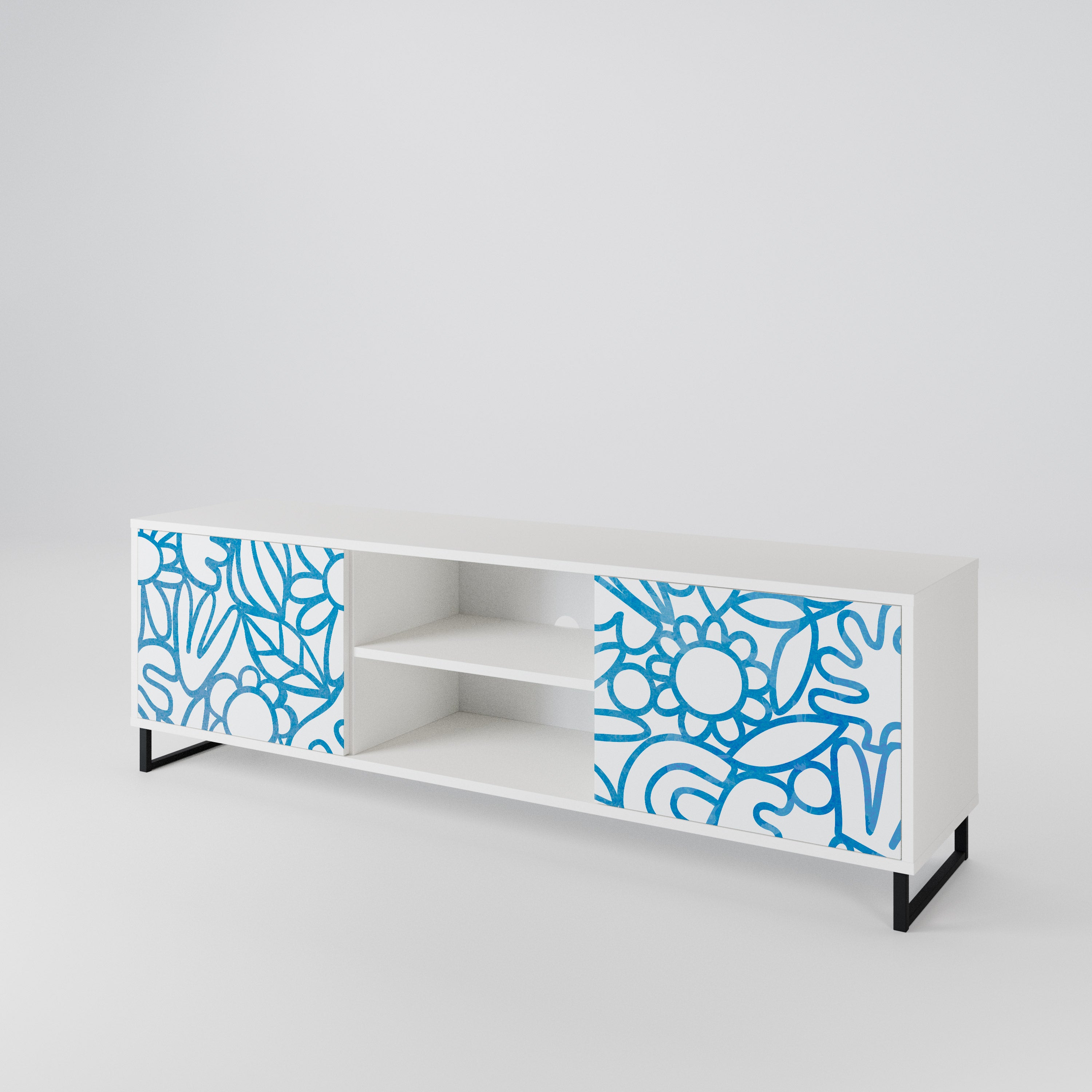 BLOOMY MORNING Mueble de TV de 2 Puertas