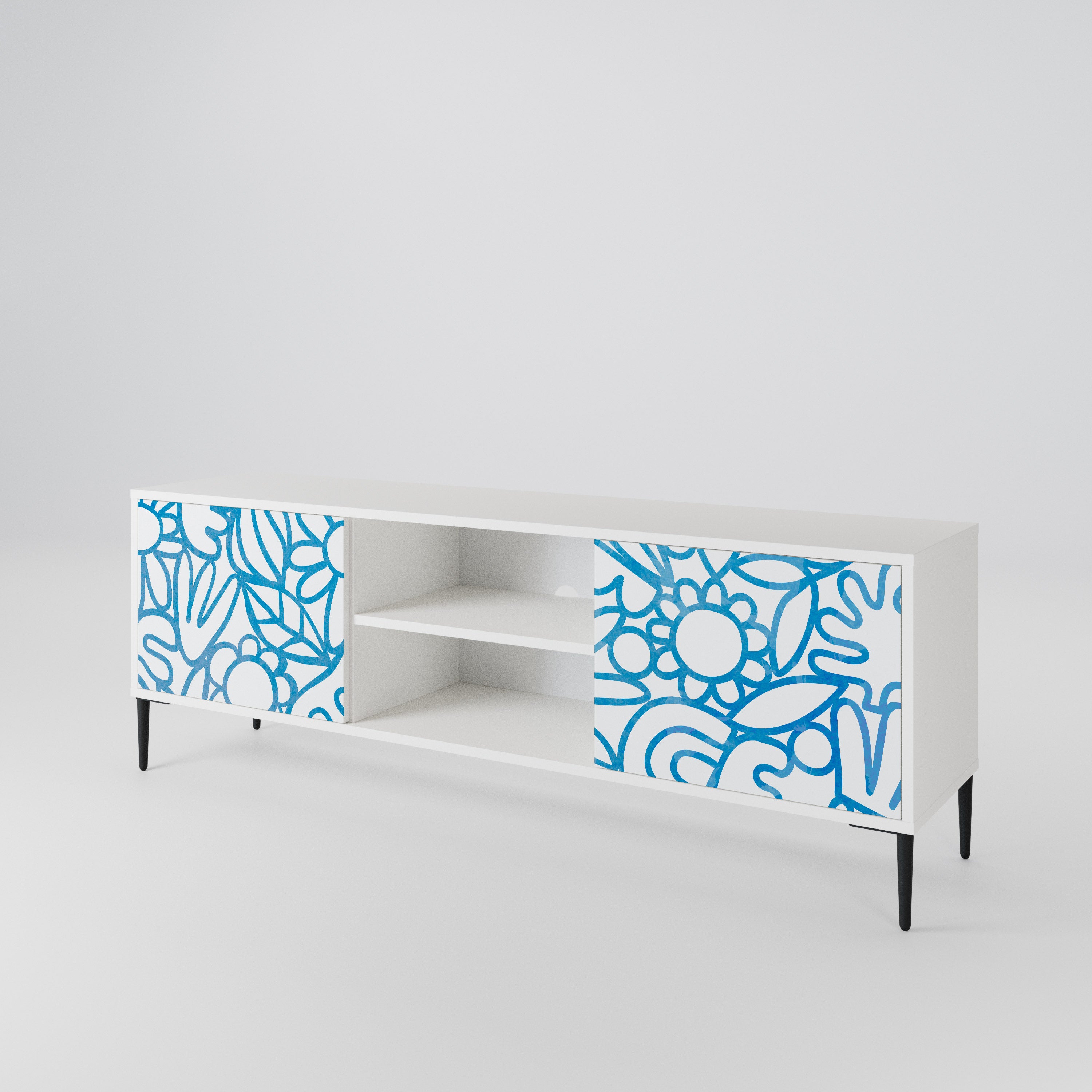 BLOOMY MORNING Mueble de TV de 2 Puertas
