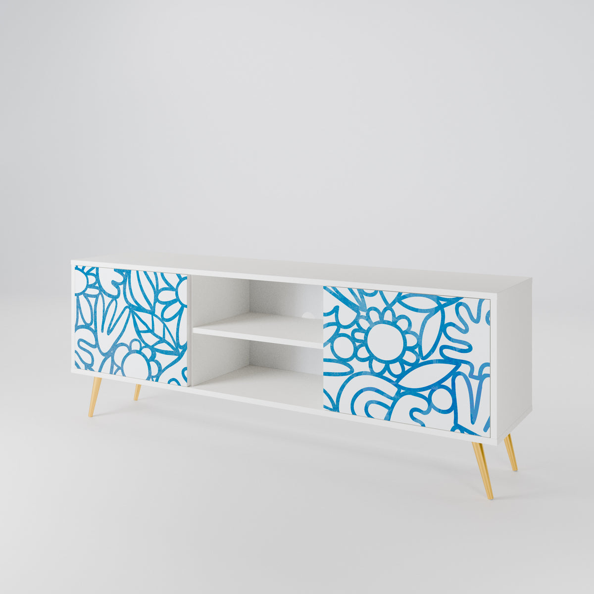 BLOOMY MORNING Mueble de TV de 2 Puertas
